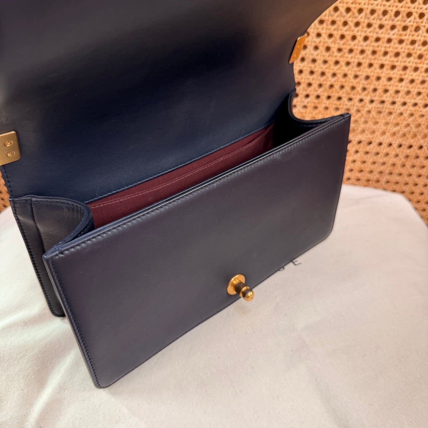 Chanel Rare 2016 Navy Le Boy in Caviar mix