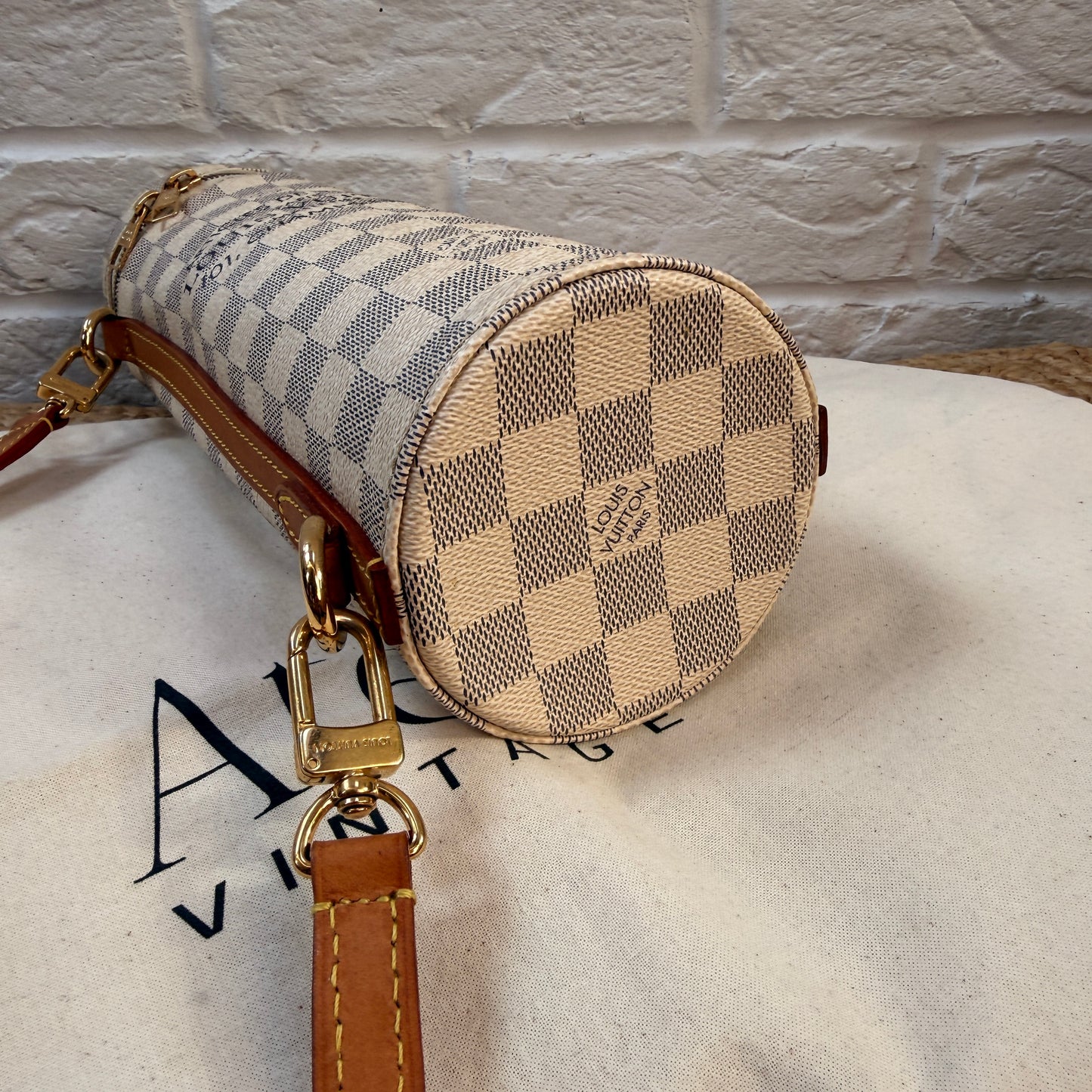 Louis Vuitton Damier Azur two way bottle carrier