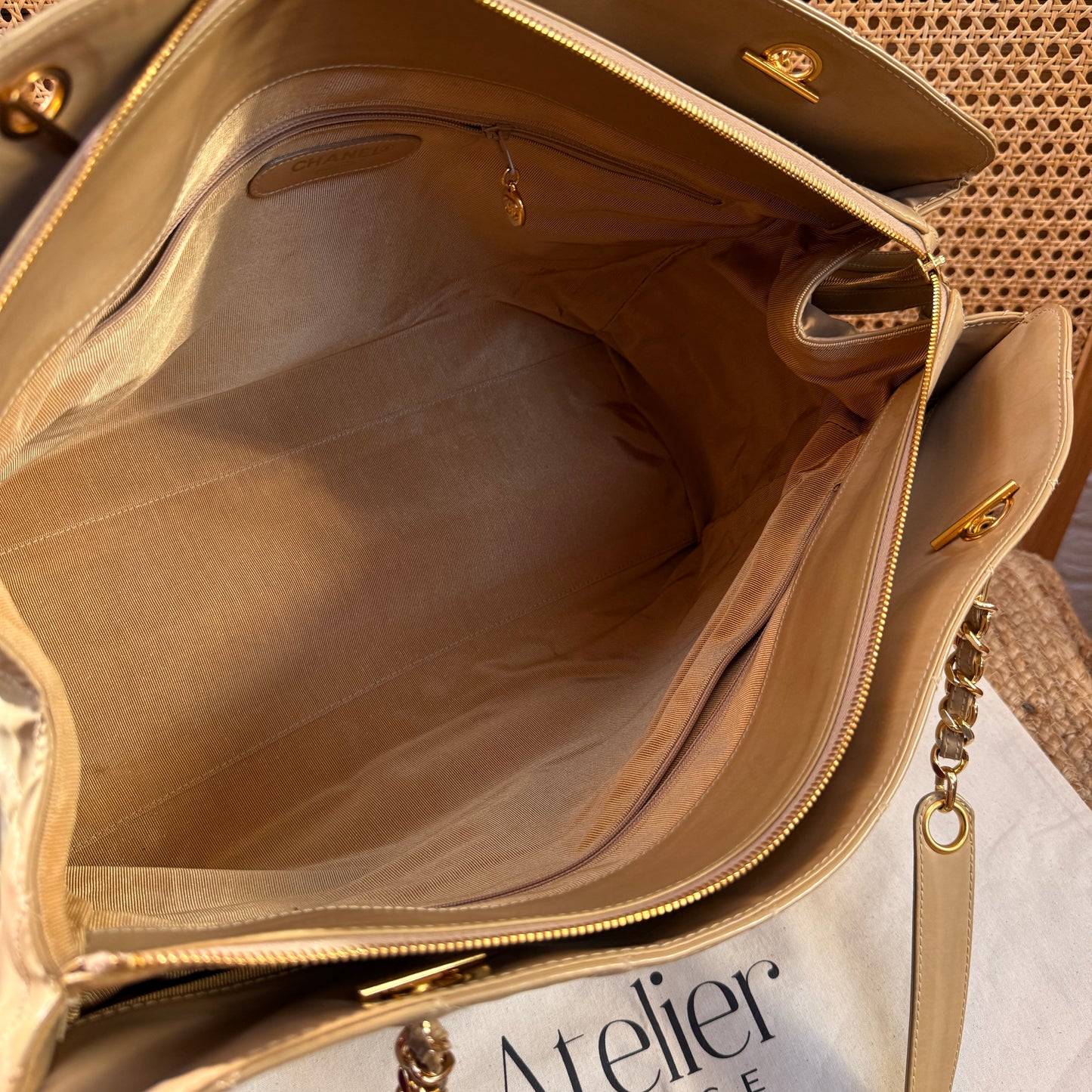 Chanel 1995 XXL Super Model Tote with Turnlock