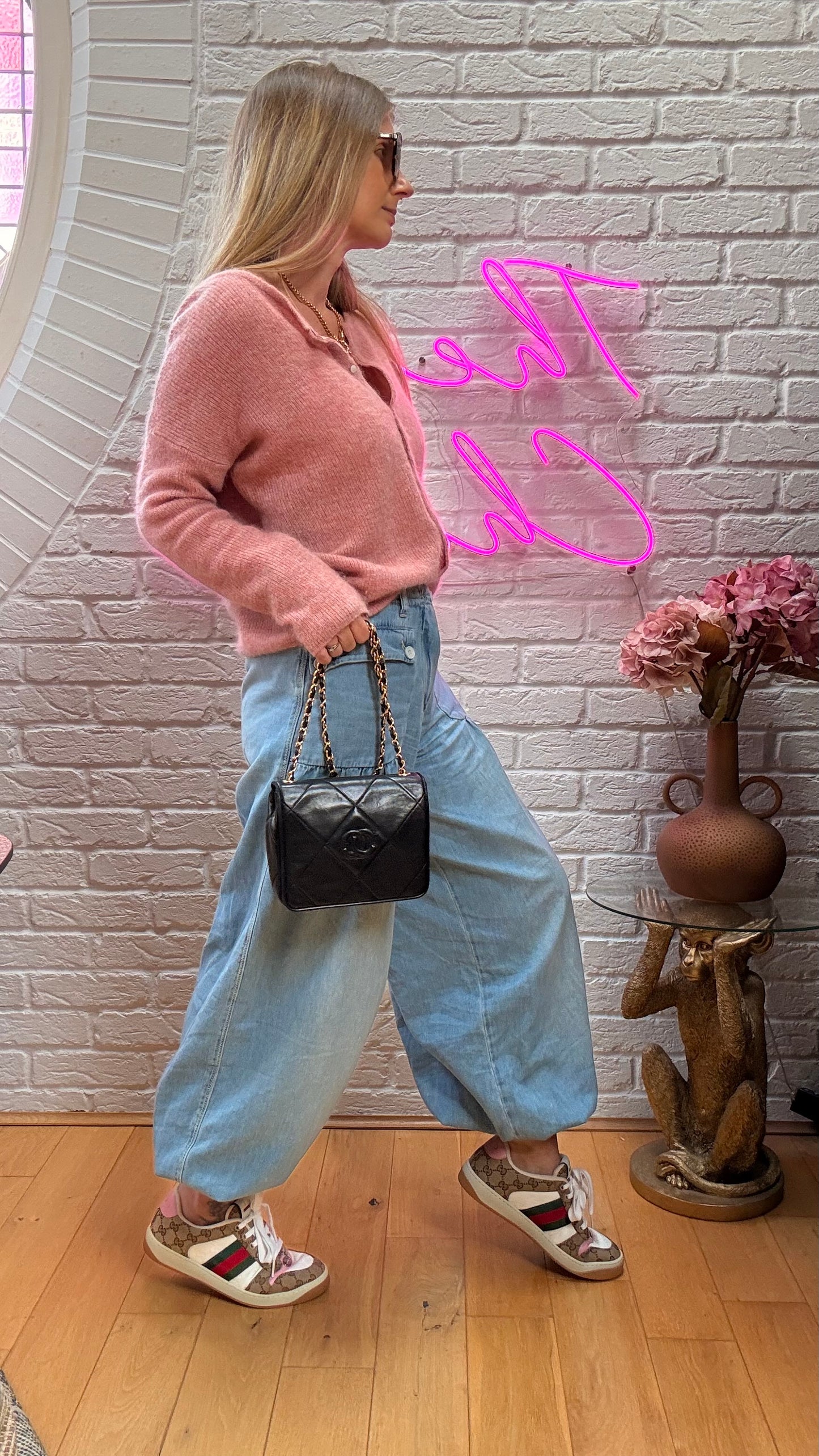 Chanel 1986 Black CC Quilted Square Full Flap
