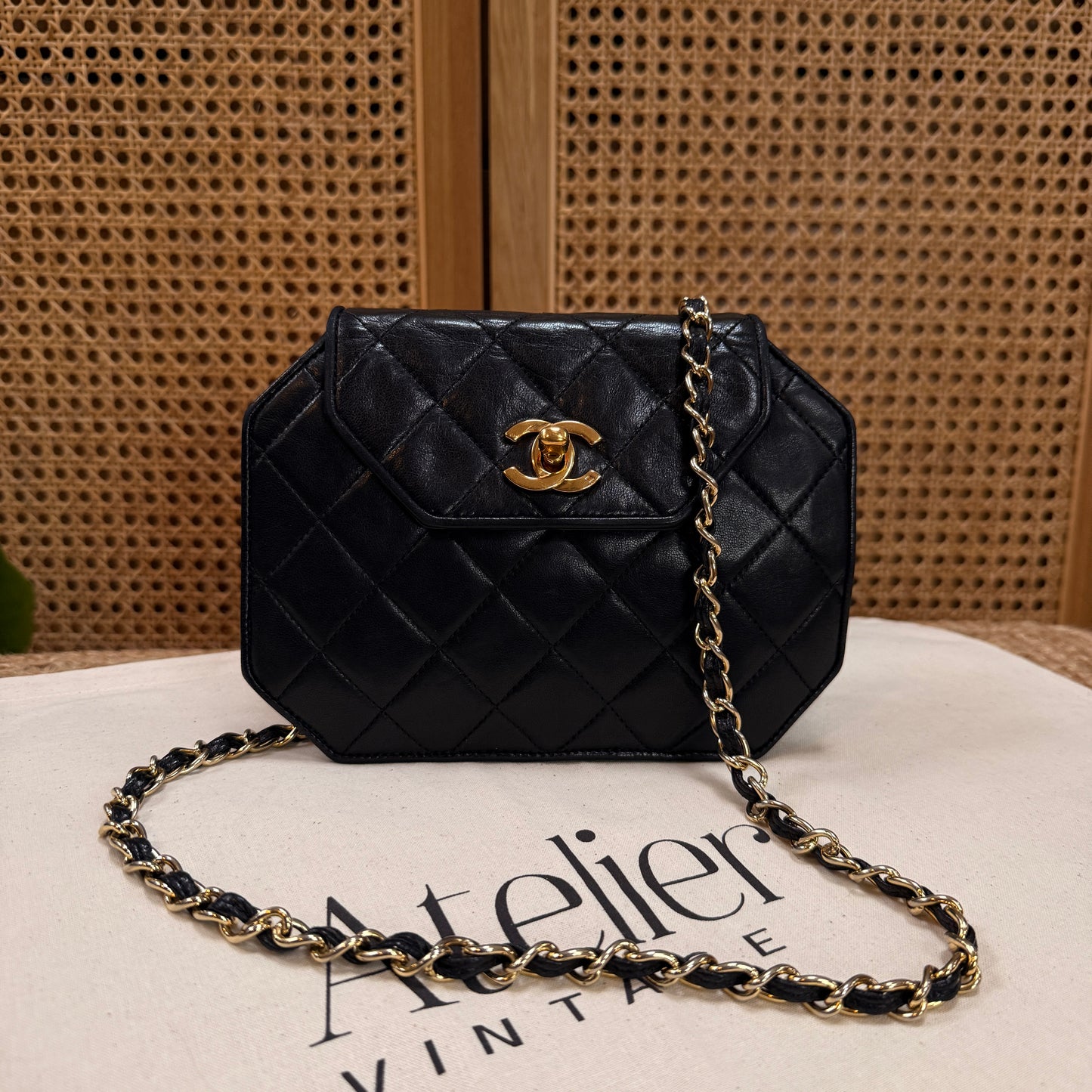 Chanel 1989 Rare Octagon Single Flap
