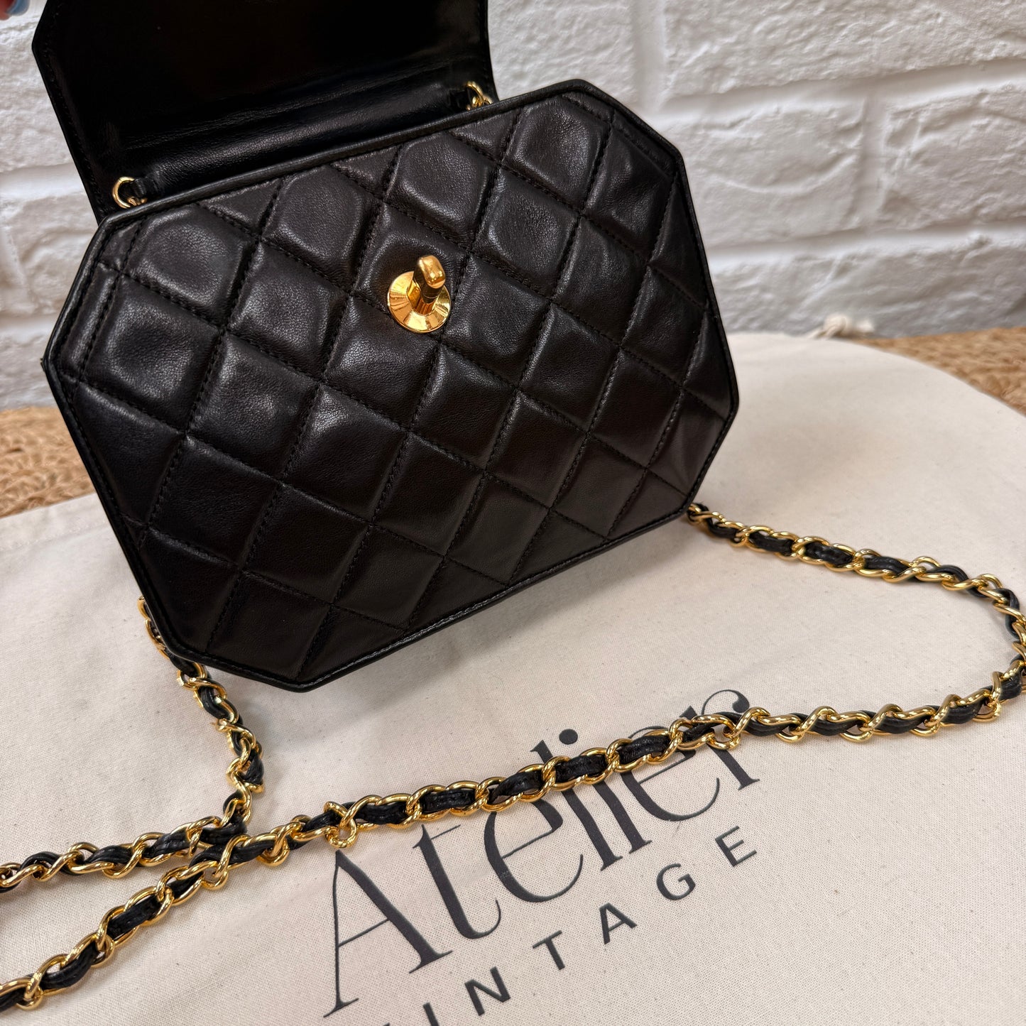 Chanel 1989 Rare Octagon Single Flap