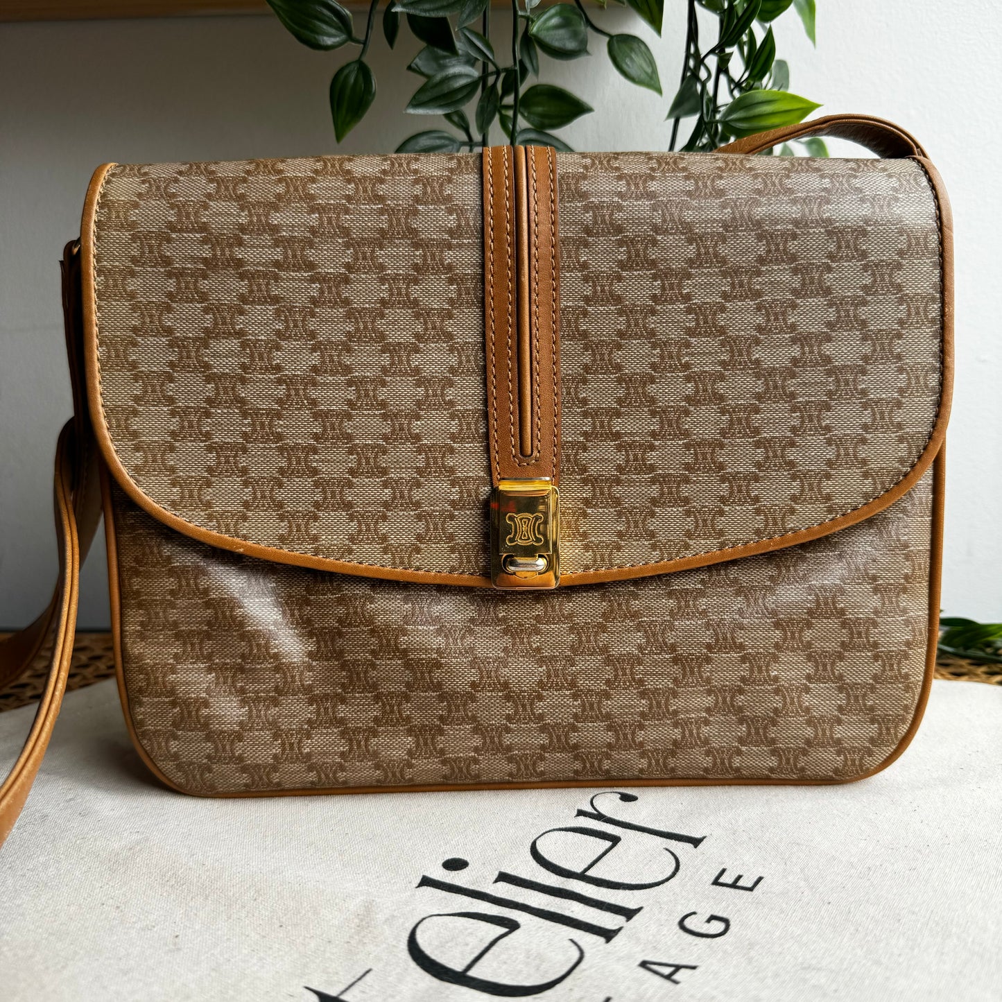 Celine Vintage Triomphe Shoulder Bag
