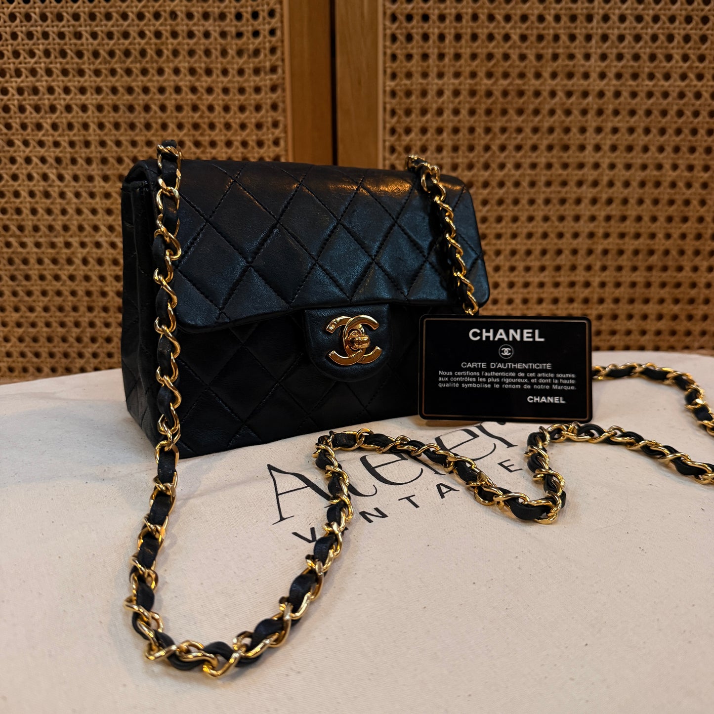 Chanel 1991 Classic Single Flap Square Small