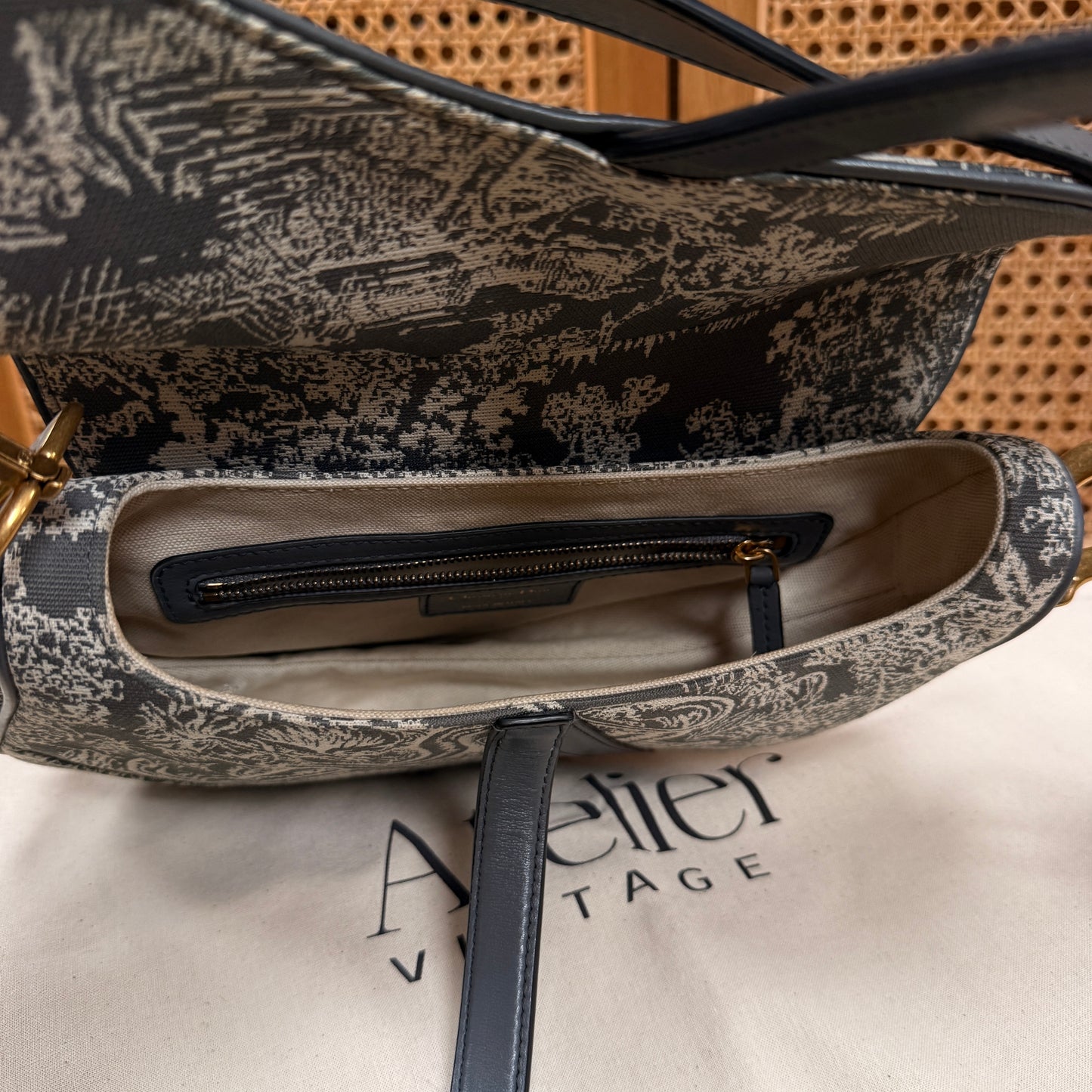 Dior 2021 Saddle Bag in Toile