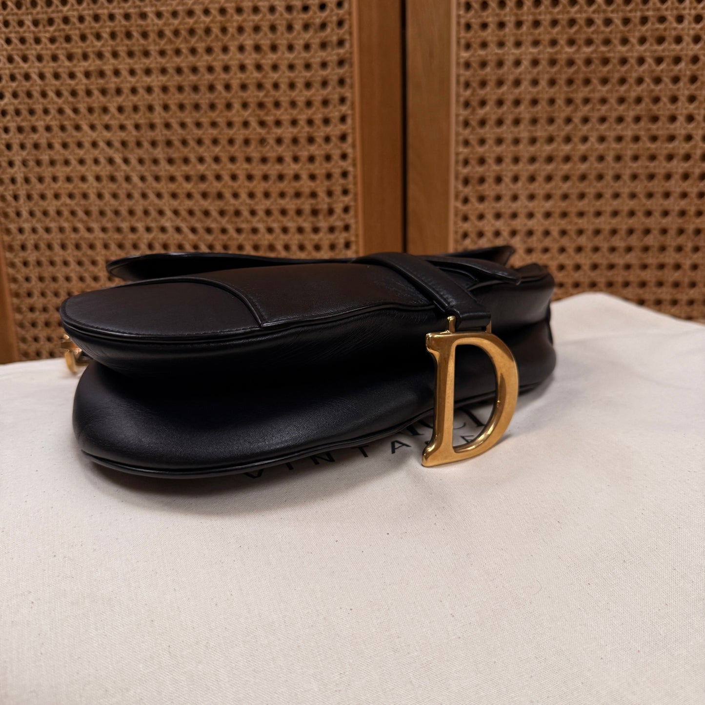 Dior 2018 Saddle Bag in Black Leather