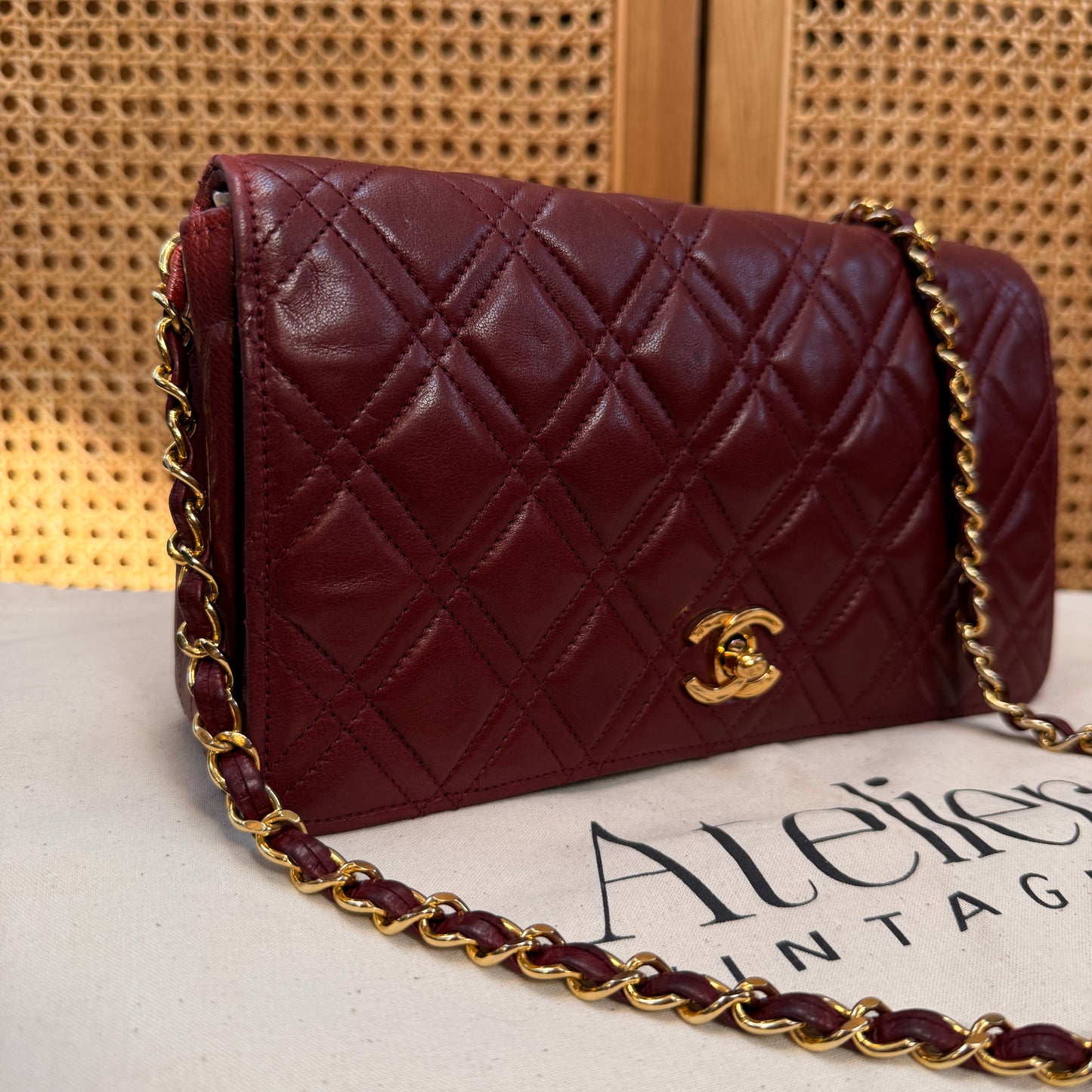 Chanel Ultra Rare Early 1980s Double Quilted Single Full Flap