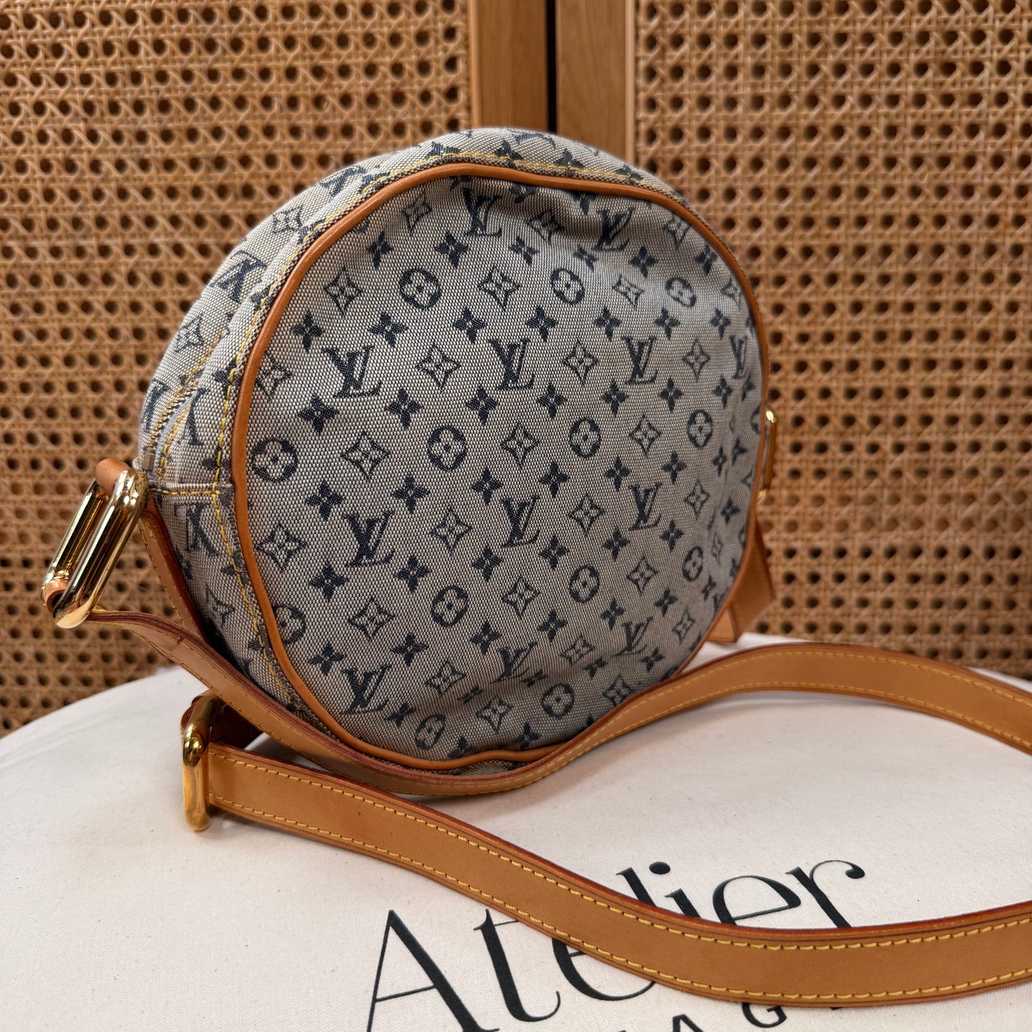 Louis Vuitton 2000 Monogram Denim Blue Jeanne GM