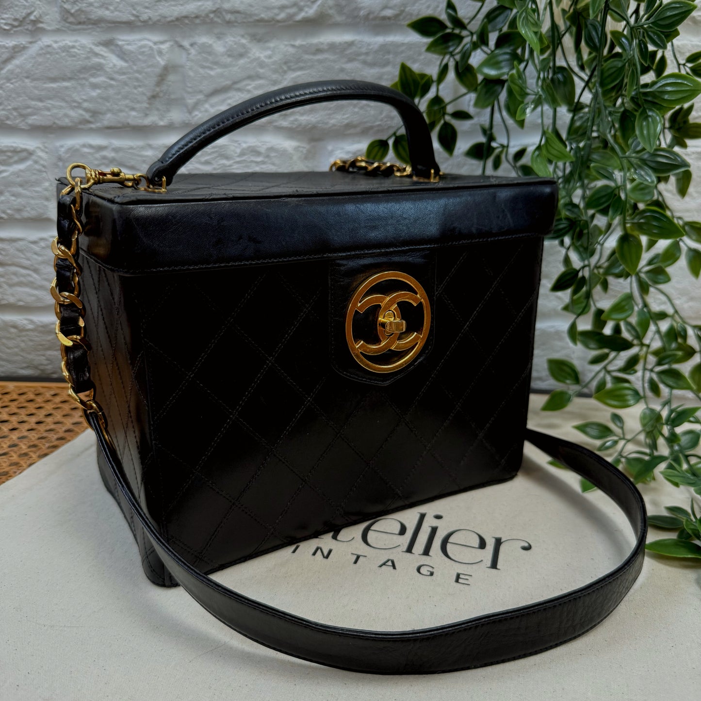 Chanel Box Style Vanity with Strap