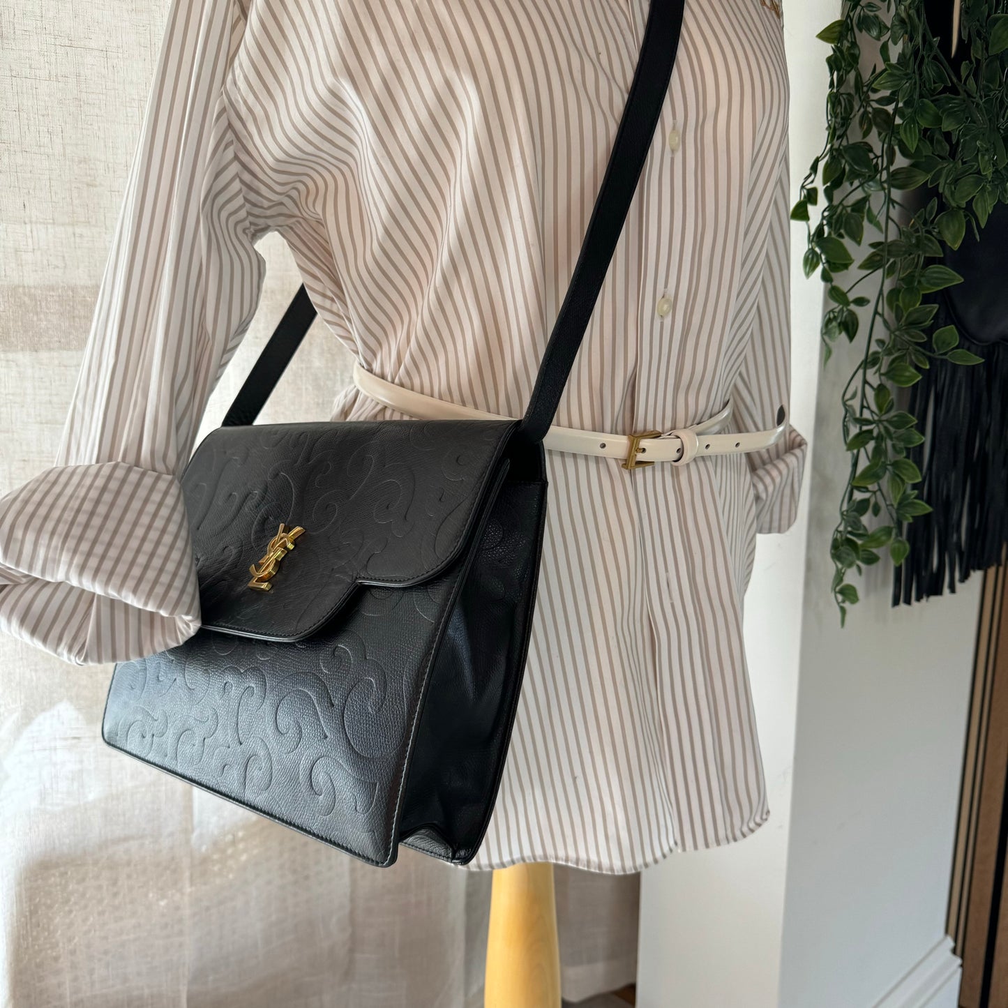 Saint Laurent 1980s Arabesque Cross Body Bag