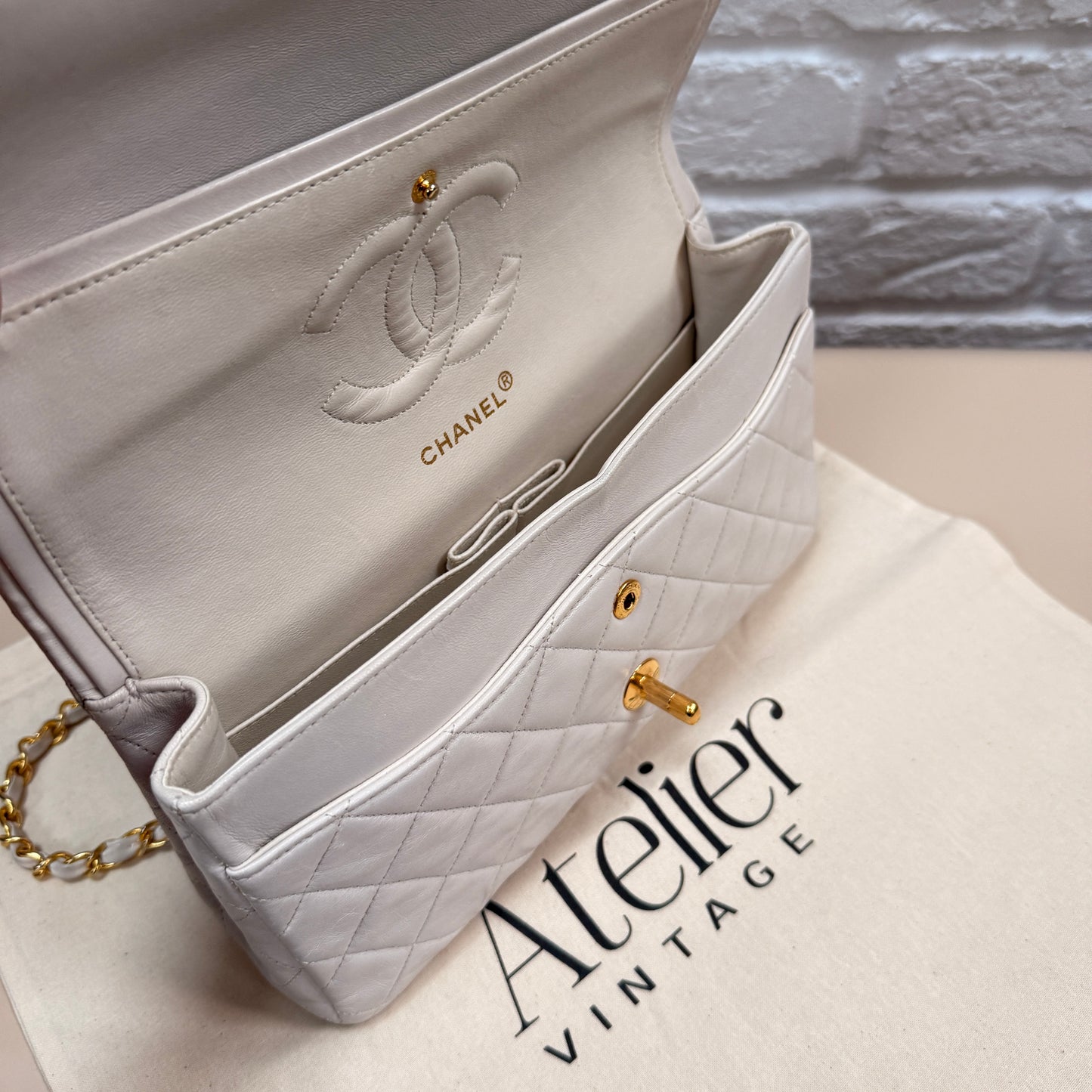 Chanel Rare 1989 Classic Double Flap Medium in Ivory