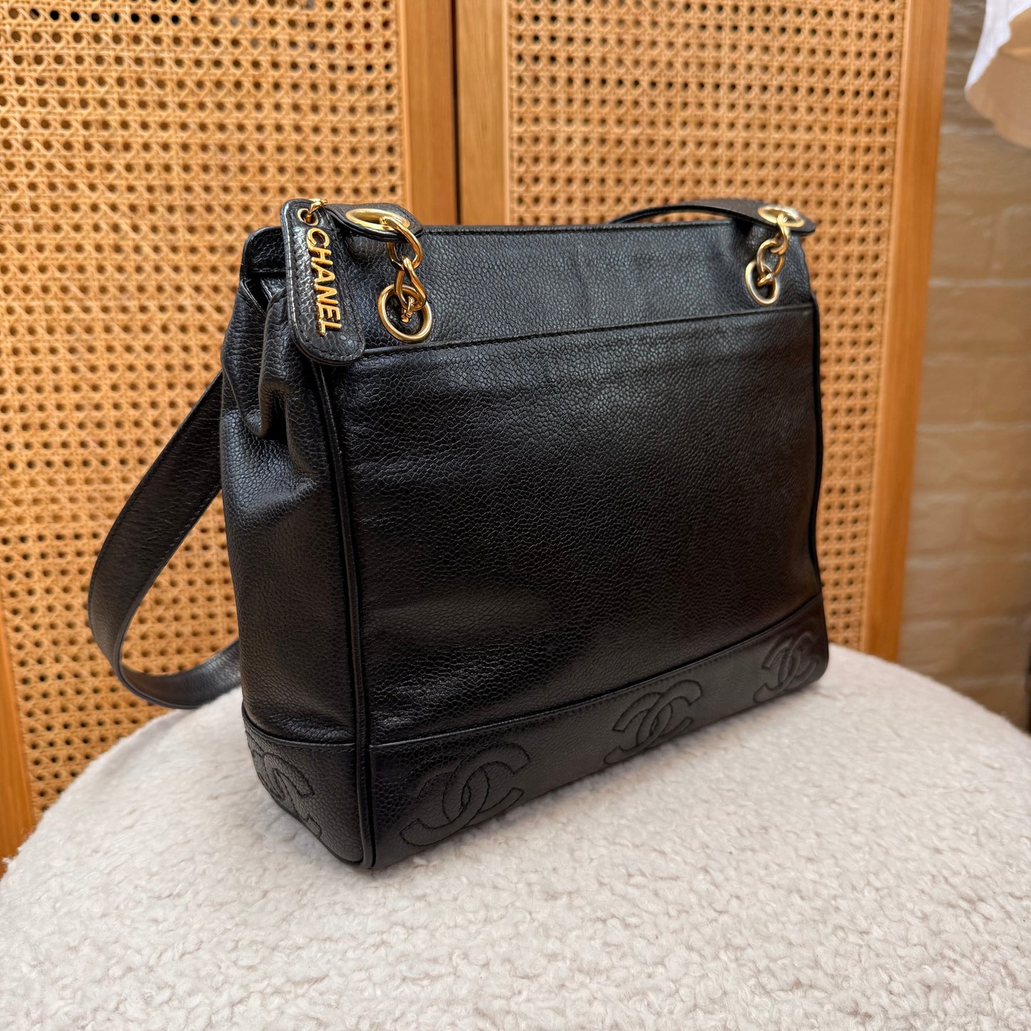 Chanel 1994 Triple CC Caviar Tote