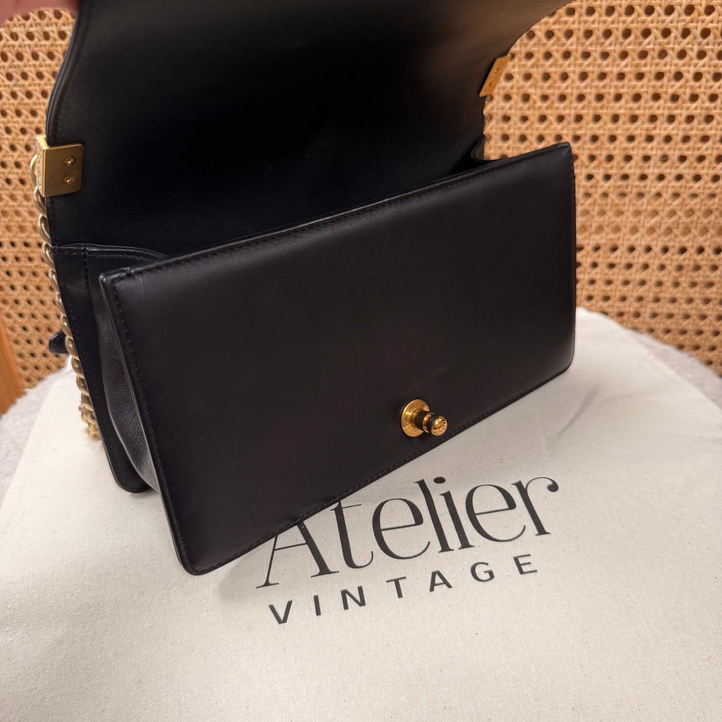 Chanel Rare 2016 Black Le Boy in Caviar mix