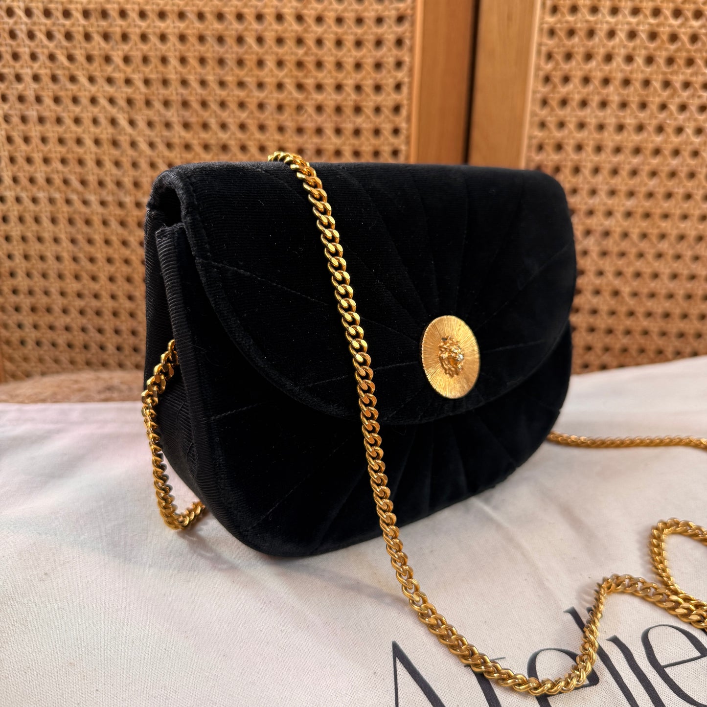 Chanel Early 1980s ULTRA RARE Sunburst Lions Head Single Flap