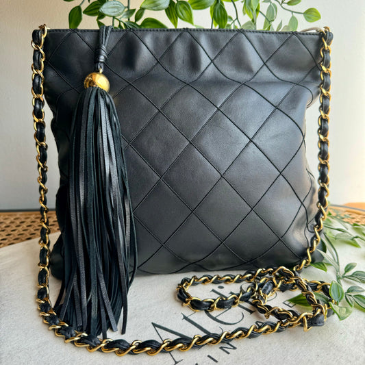 Chanel 1997 Quilted Tassel Cross Body Bag