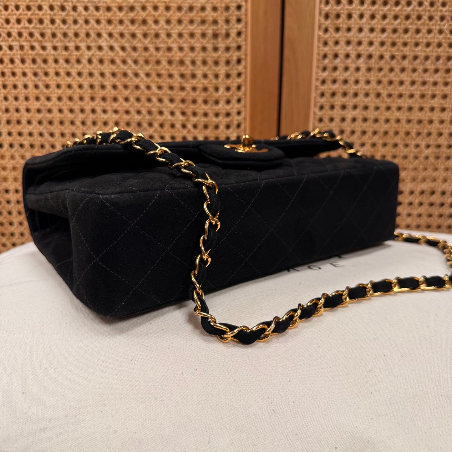 Chanel 2006 Ultra Rare Classic Double Flap Medium in Black Suede