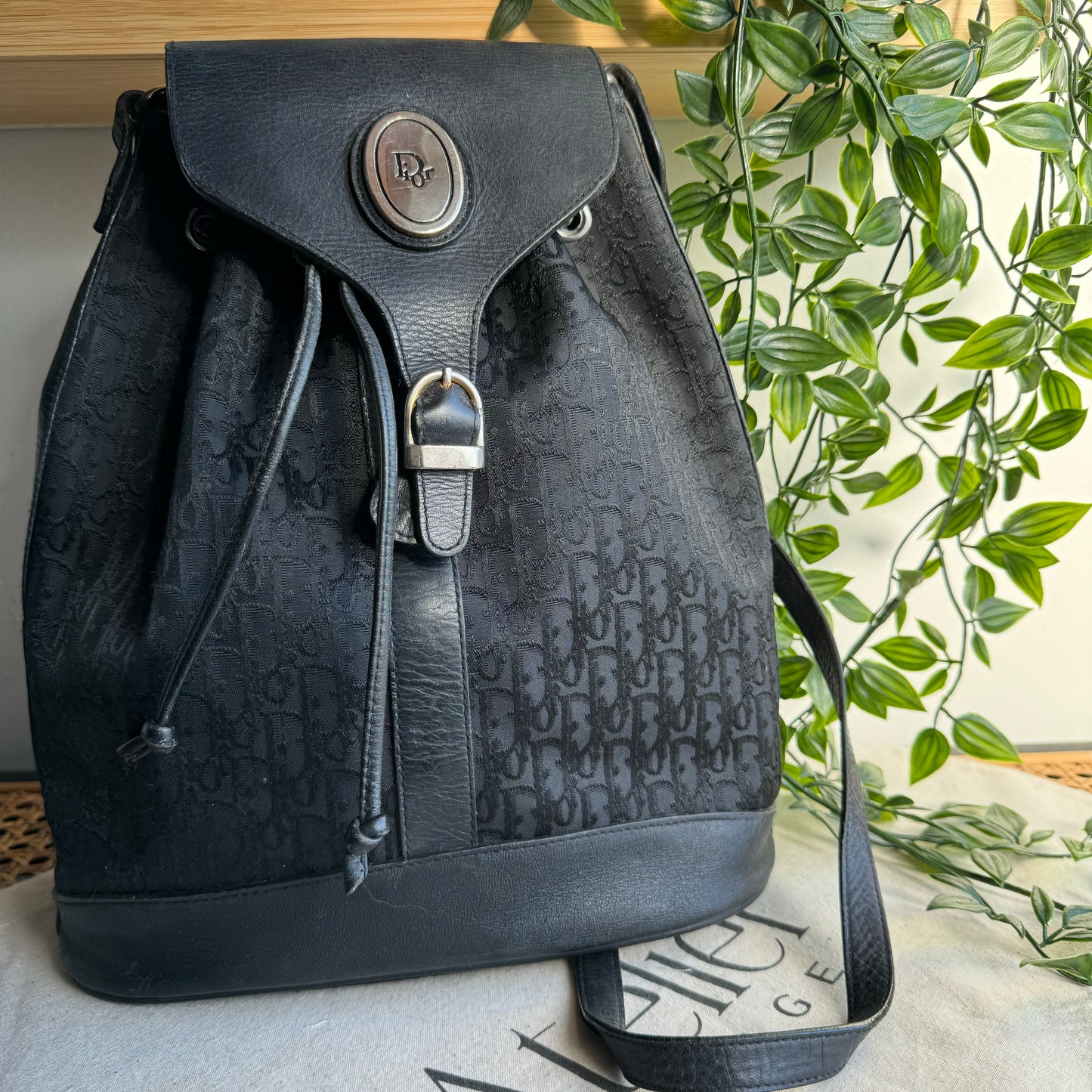 Dior Vintage Canvas Shoulder Bag