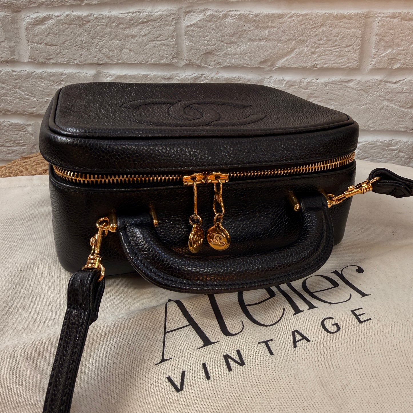 Chanel 1996 Vanity Style Two Way bag with pouch