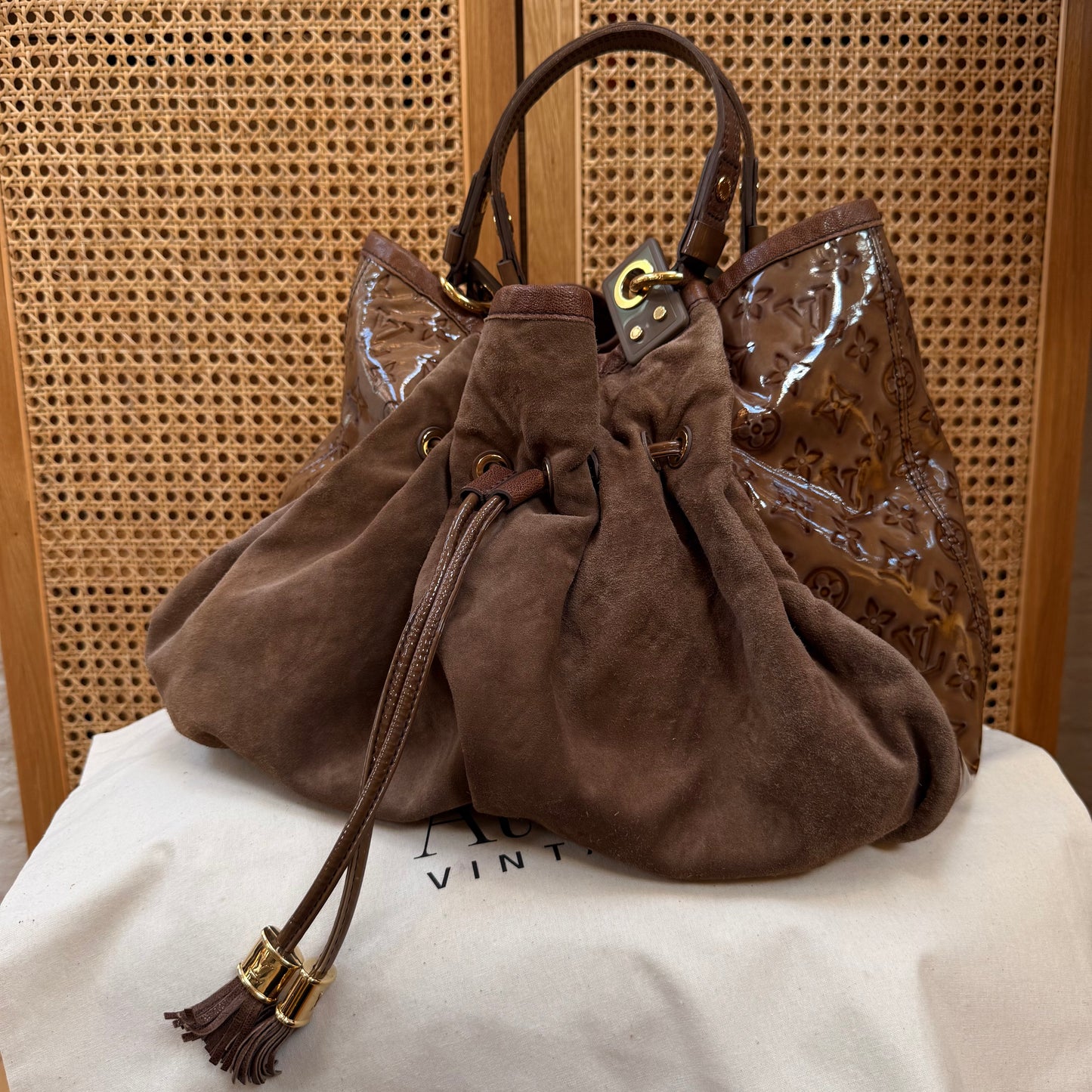 Louis Vuitton 2009 Limited Edition Suede & Vernis Iris Tote