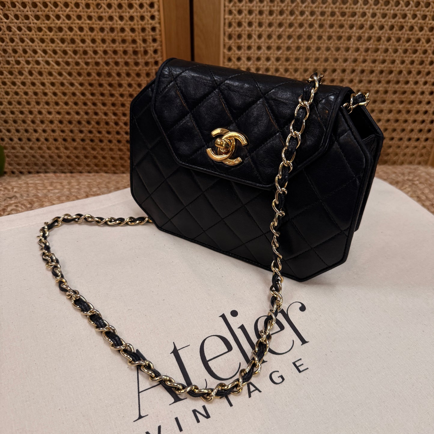 Chanel 1989 Rare Octagon Single Flap