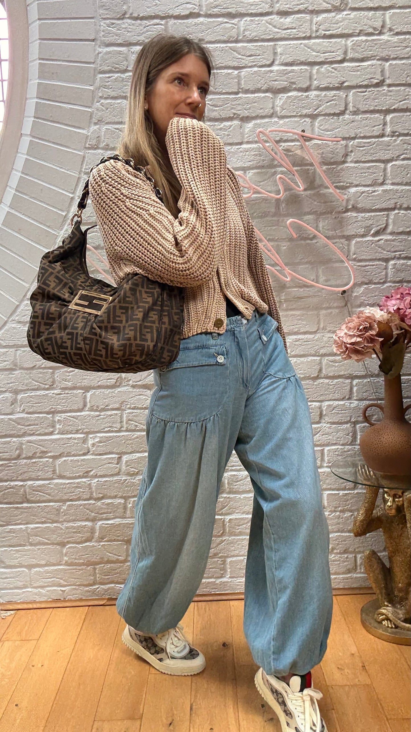 Fendi 1990s Mia Mamma Hobo Tote