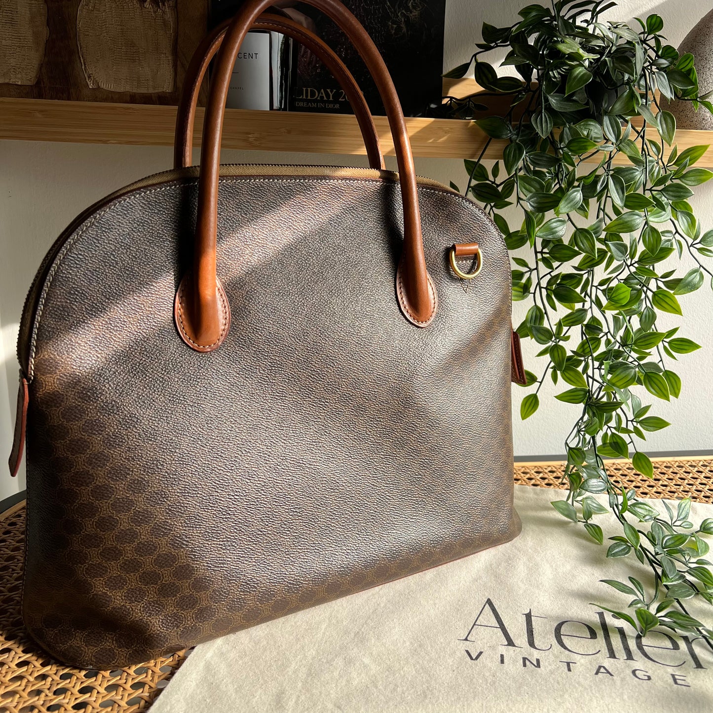 Celine Macadam Brown Dome Bag