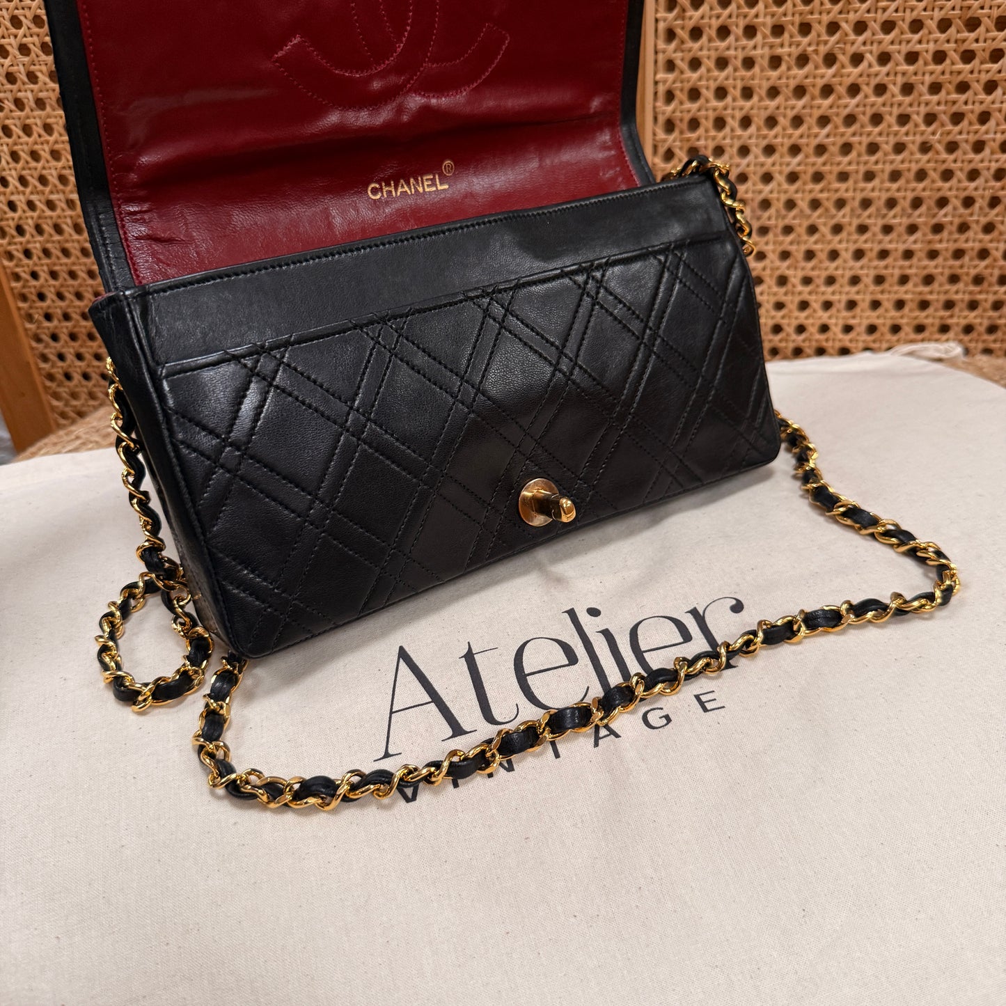Chanel Ultra Rare Early 1980s Double Quilted Single Full Flap