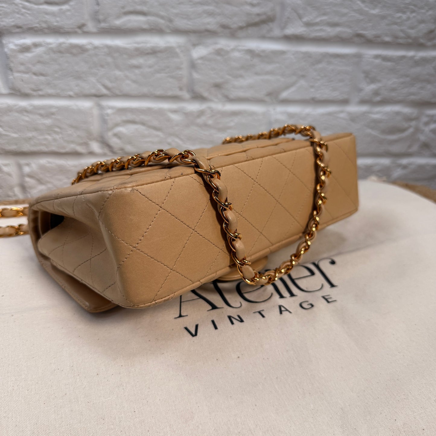 Chanel 1997 Beige Classic Double Flap Small