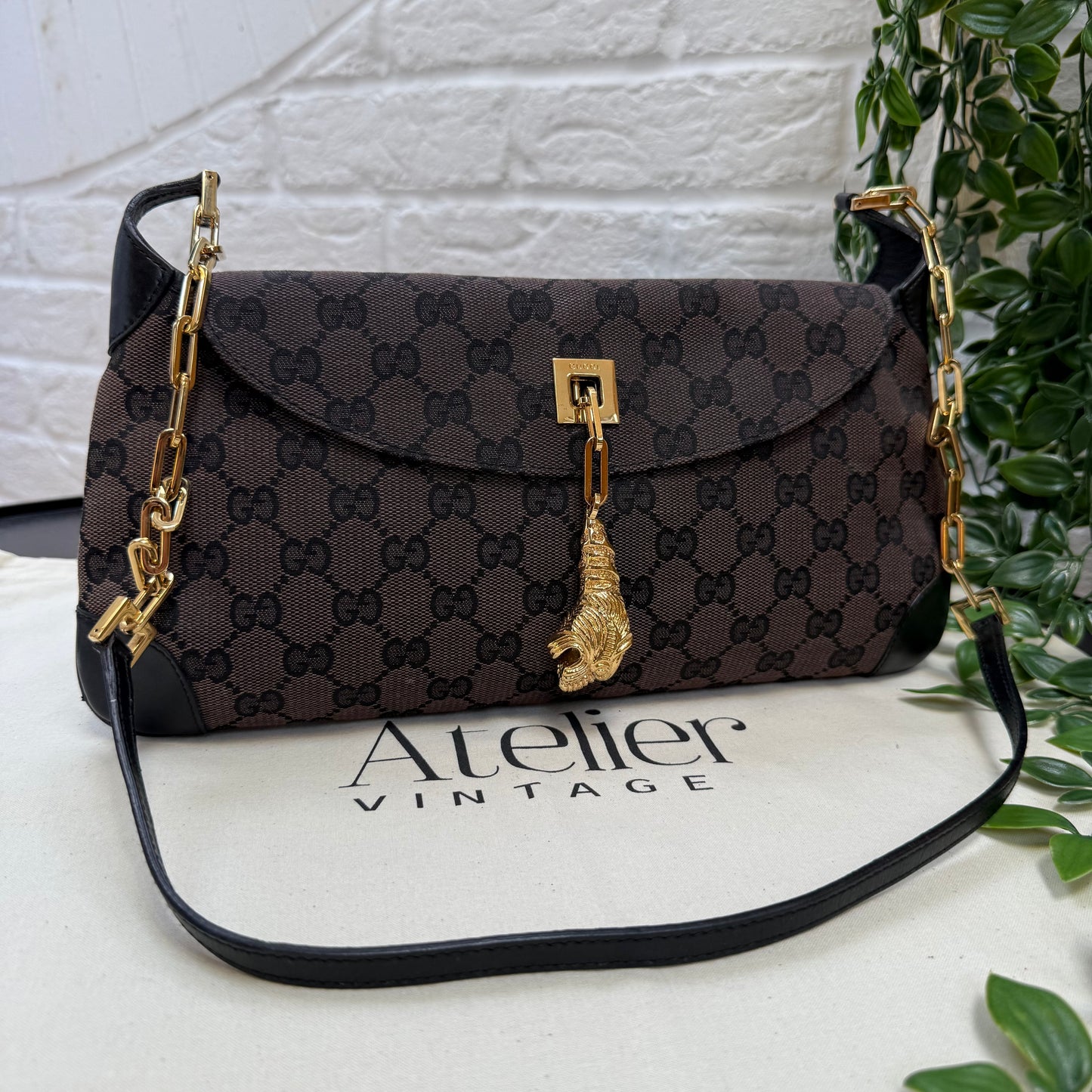 Gucci Rare 1990s Gucci X Tom Ford Tigers Head Cross Body