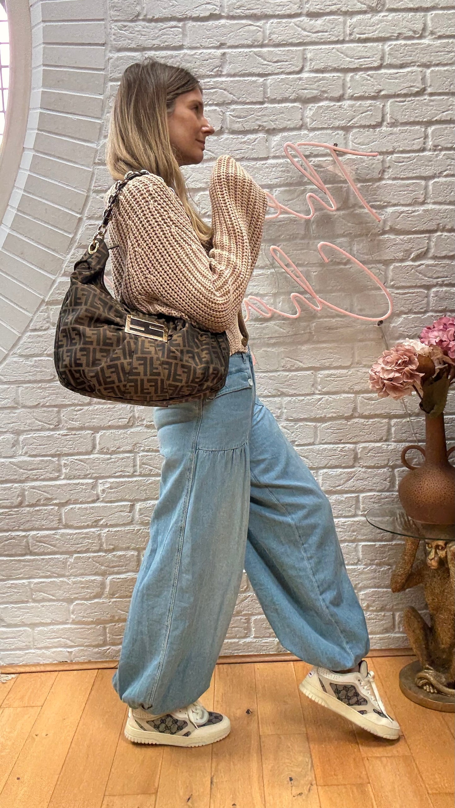 Fendi 1990s Mia Mamma Hobo Tote