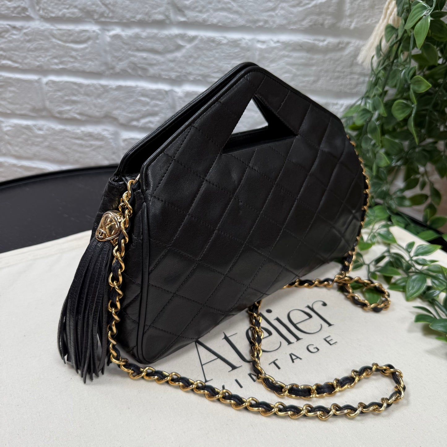 Chanel 1989 Chanel Two Way Top Handle & Cross Body Zip Top