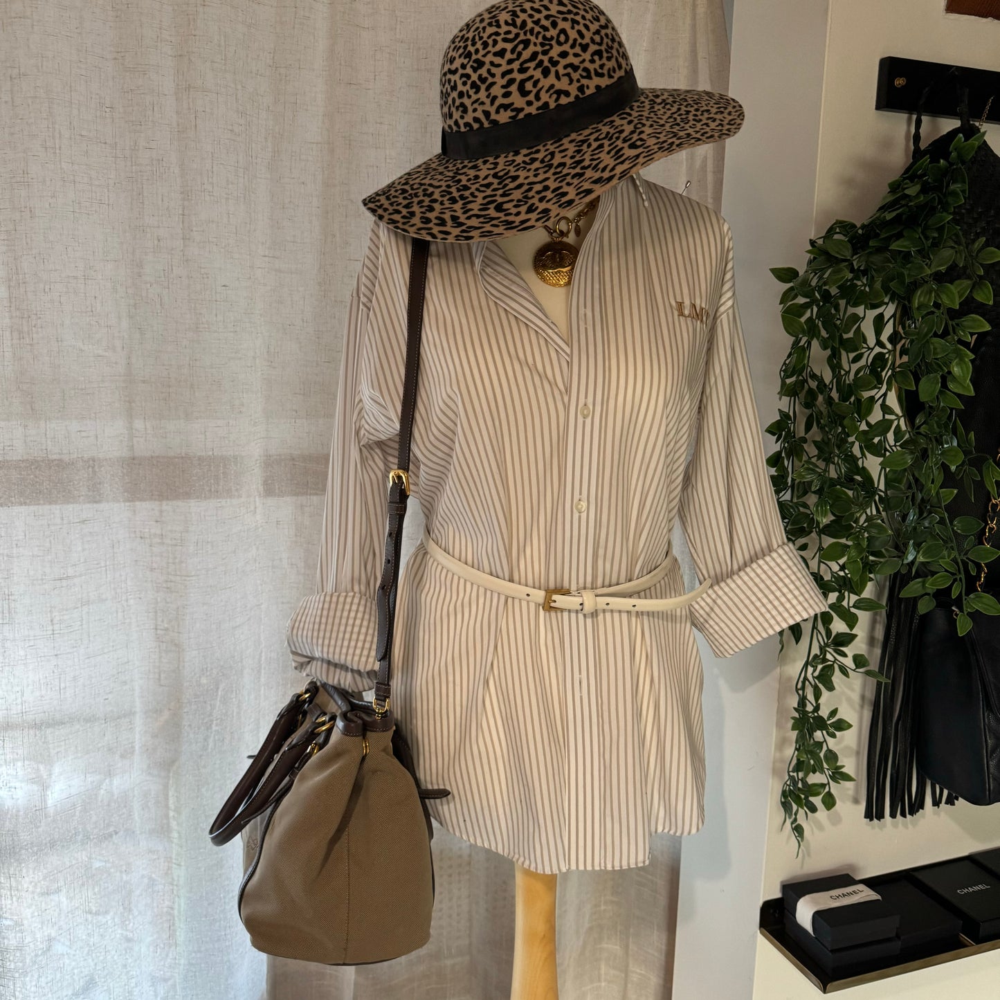 Prada Vintage Canvas Two Way Tote