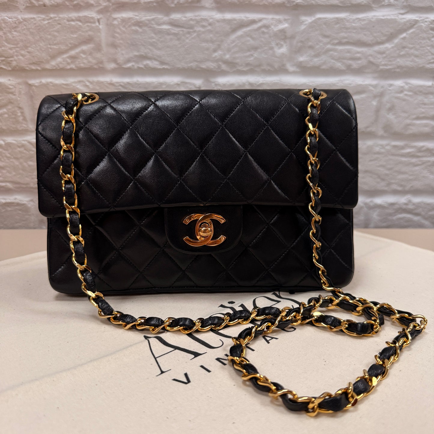 Chanel 1986 Black Classic Double Flap Small