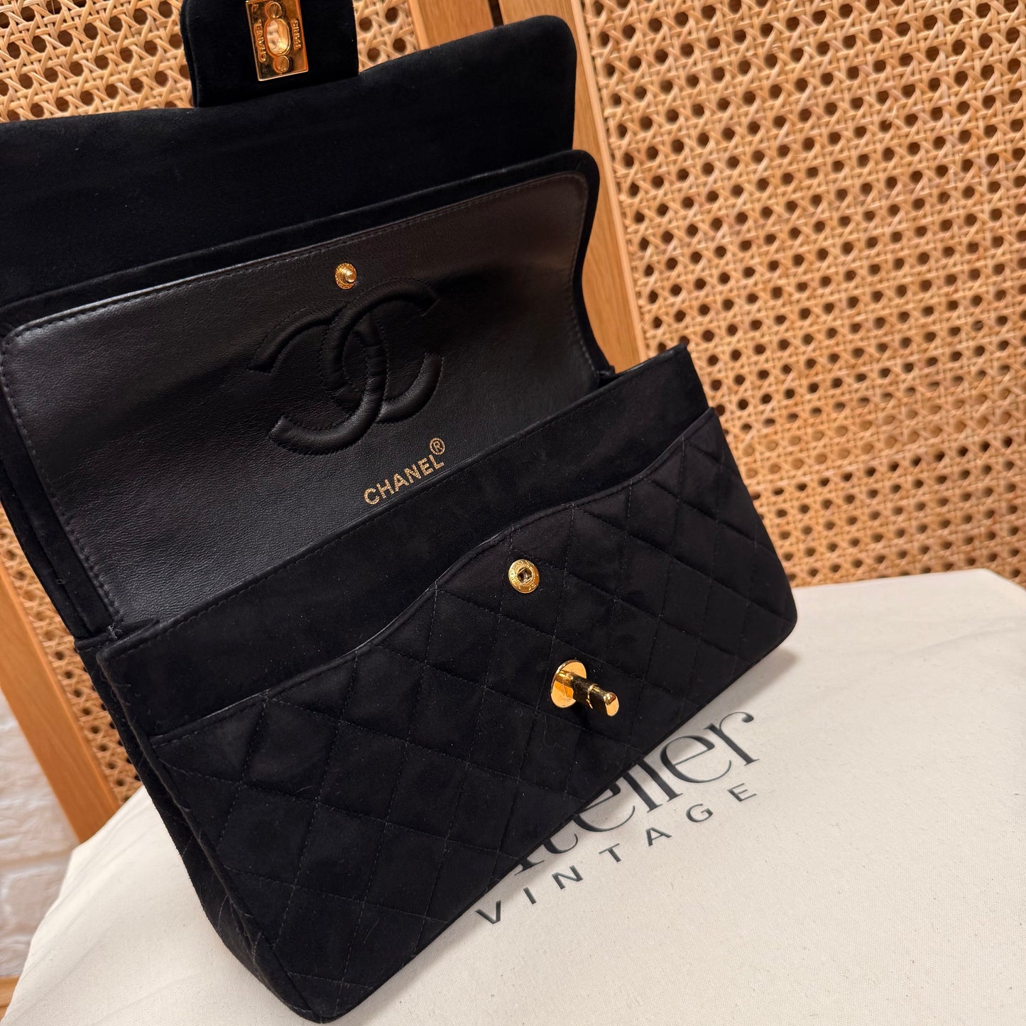 Chanel 2006 Ultra Rare Classic Double Flap Medium in Black Suede
