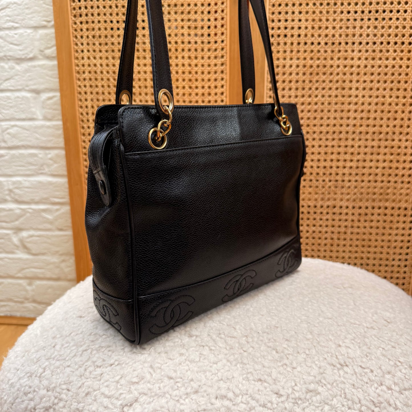 Chanel 1994 Triple CC Caviar Tote