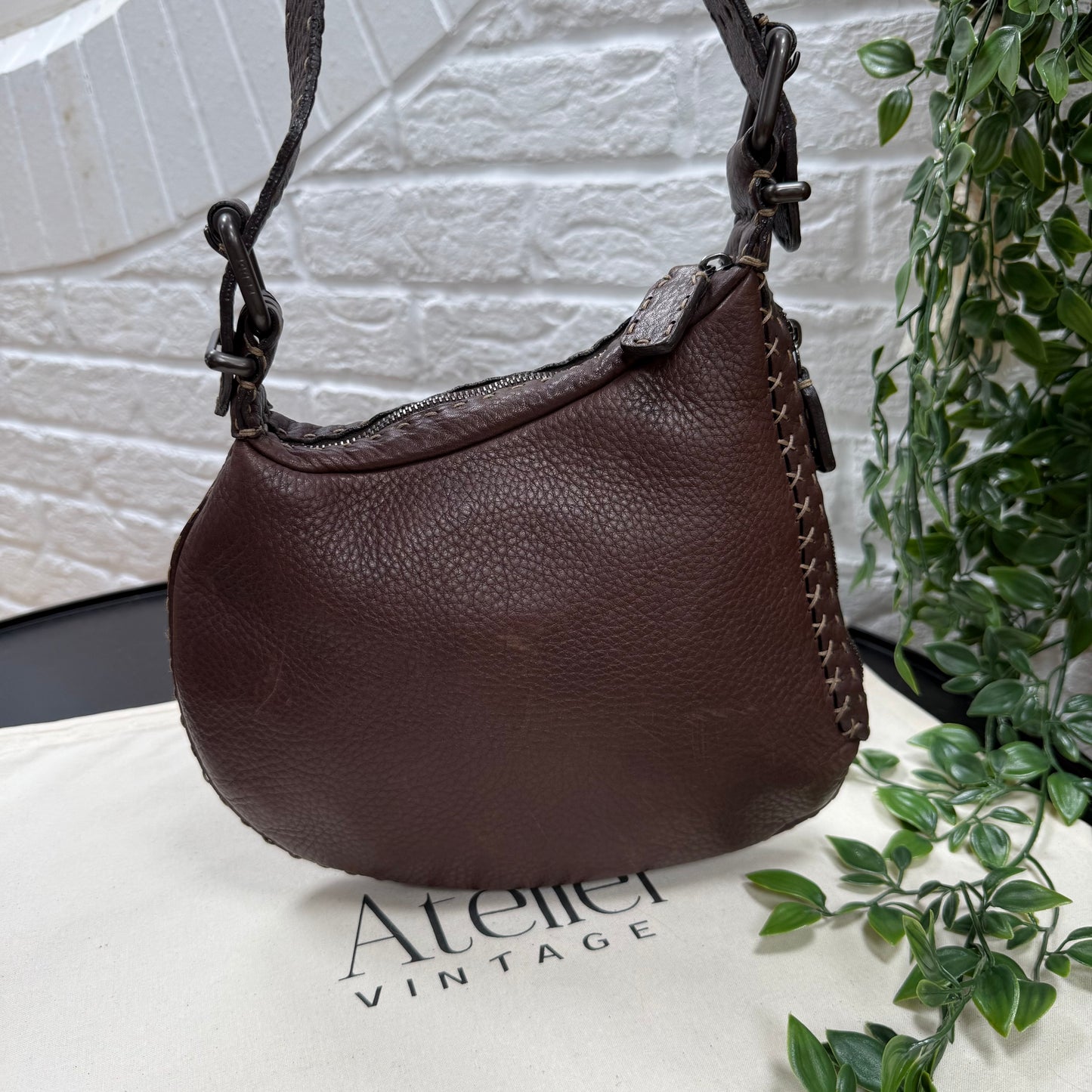 Fendi  1990s Rare Oyster In Stingray & Leather