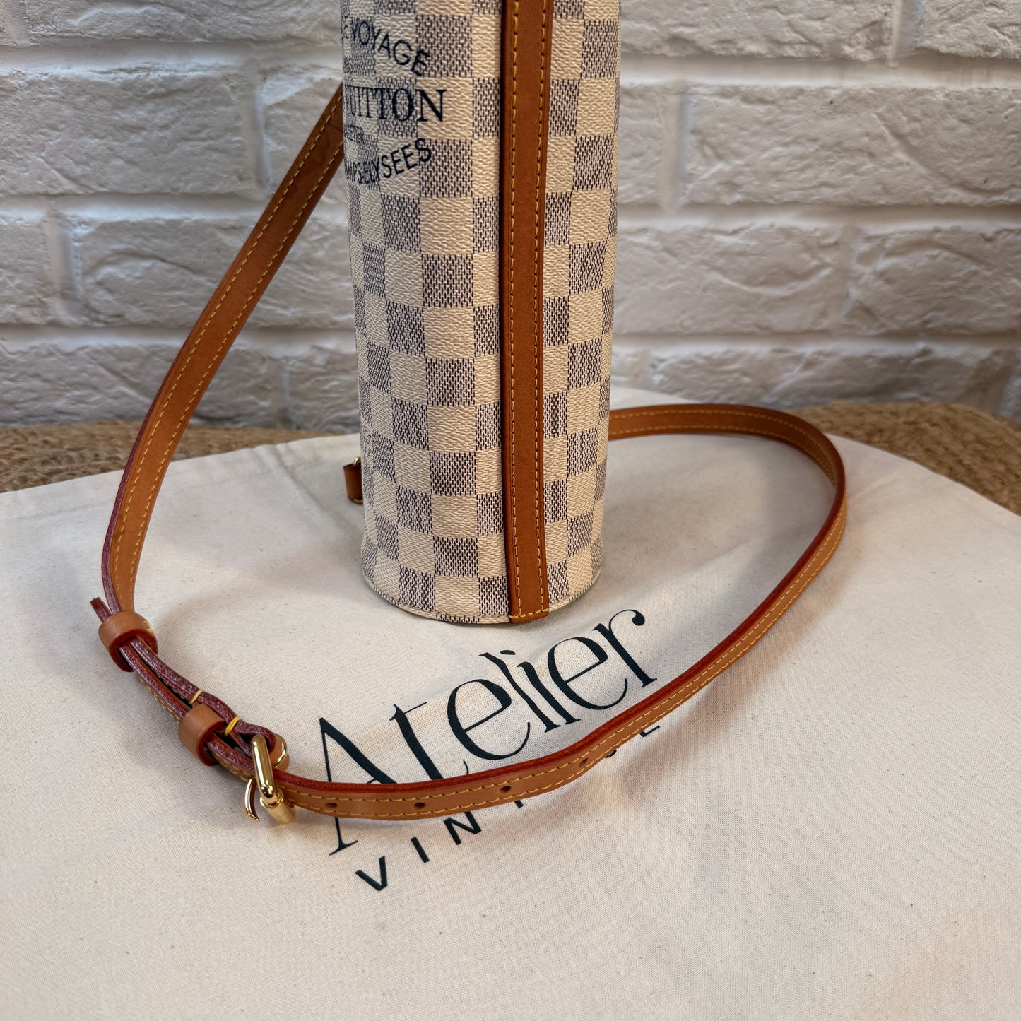 Louis Vuitton Damier Azur two way bottle carrier