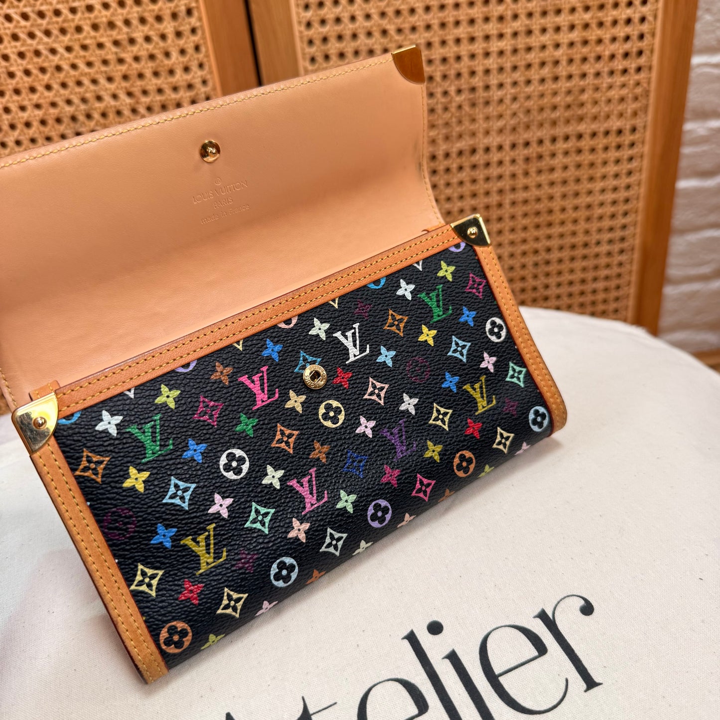Louis Vuitton 2003 Murakami Multicolor black International Purse