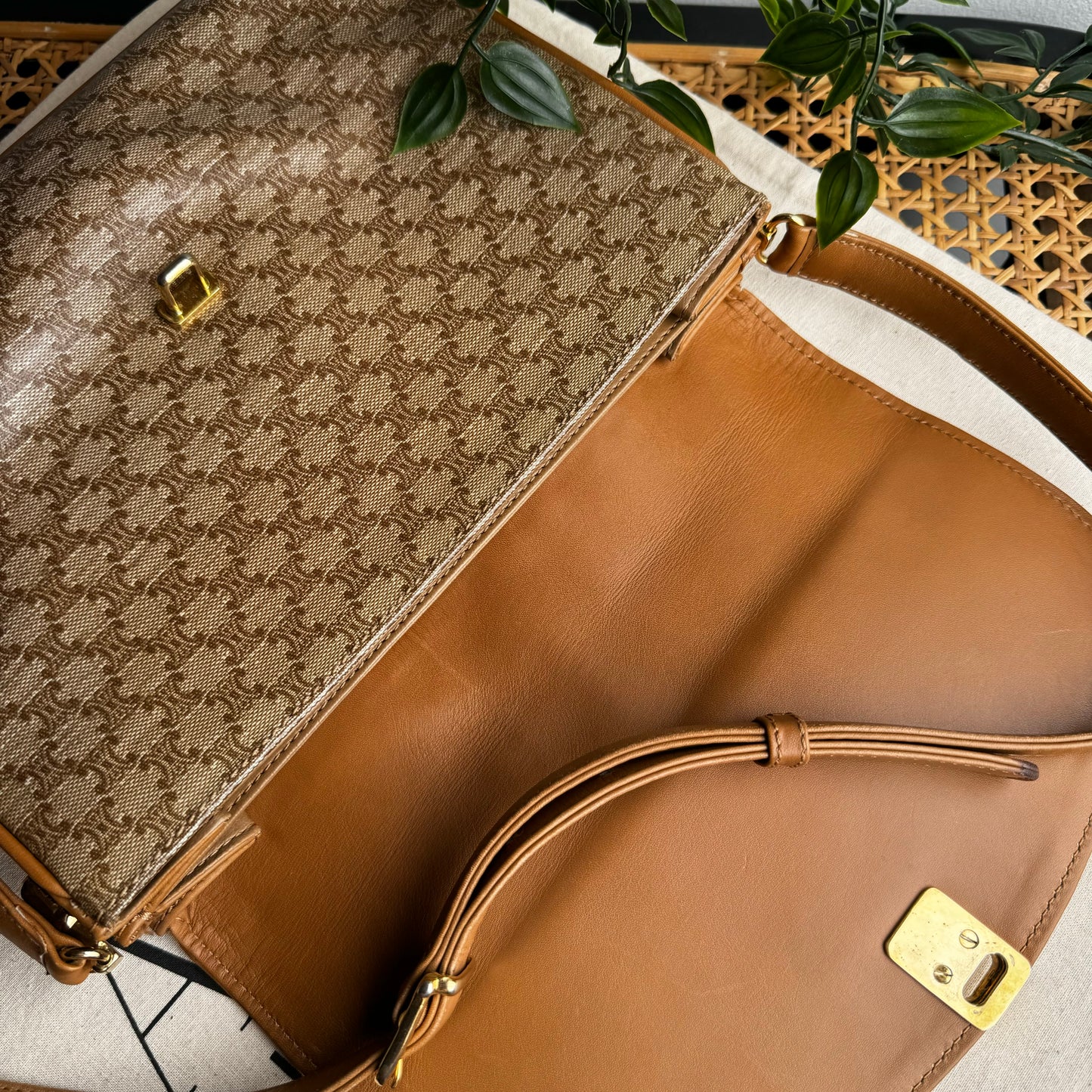 Celine Vintage Triomphe Shoulder Bag