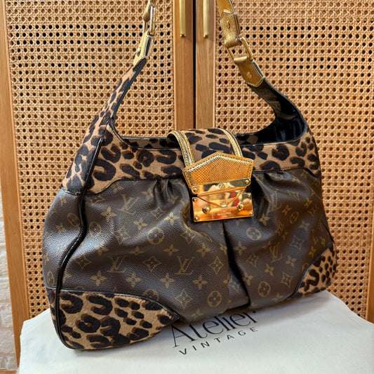Louis Vuitton 2006 Super rare & immaculate Stephen Sprouse Polly on monogram & Leopard pony hair