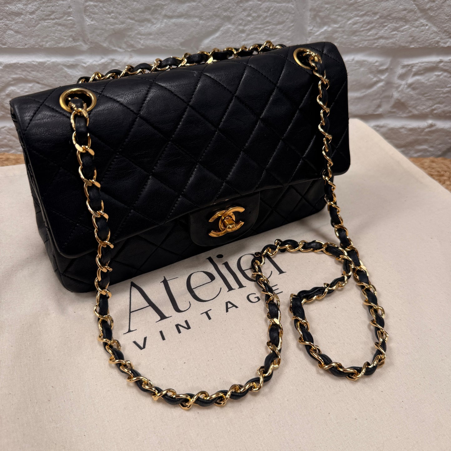 Chanel 1989 Black Classic Double Flap Small