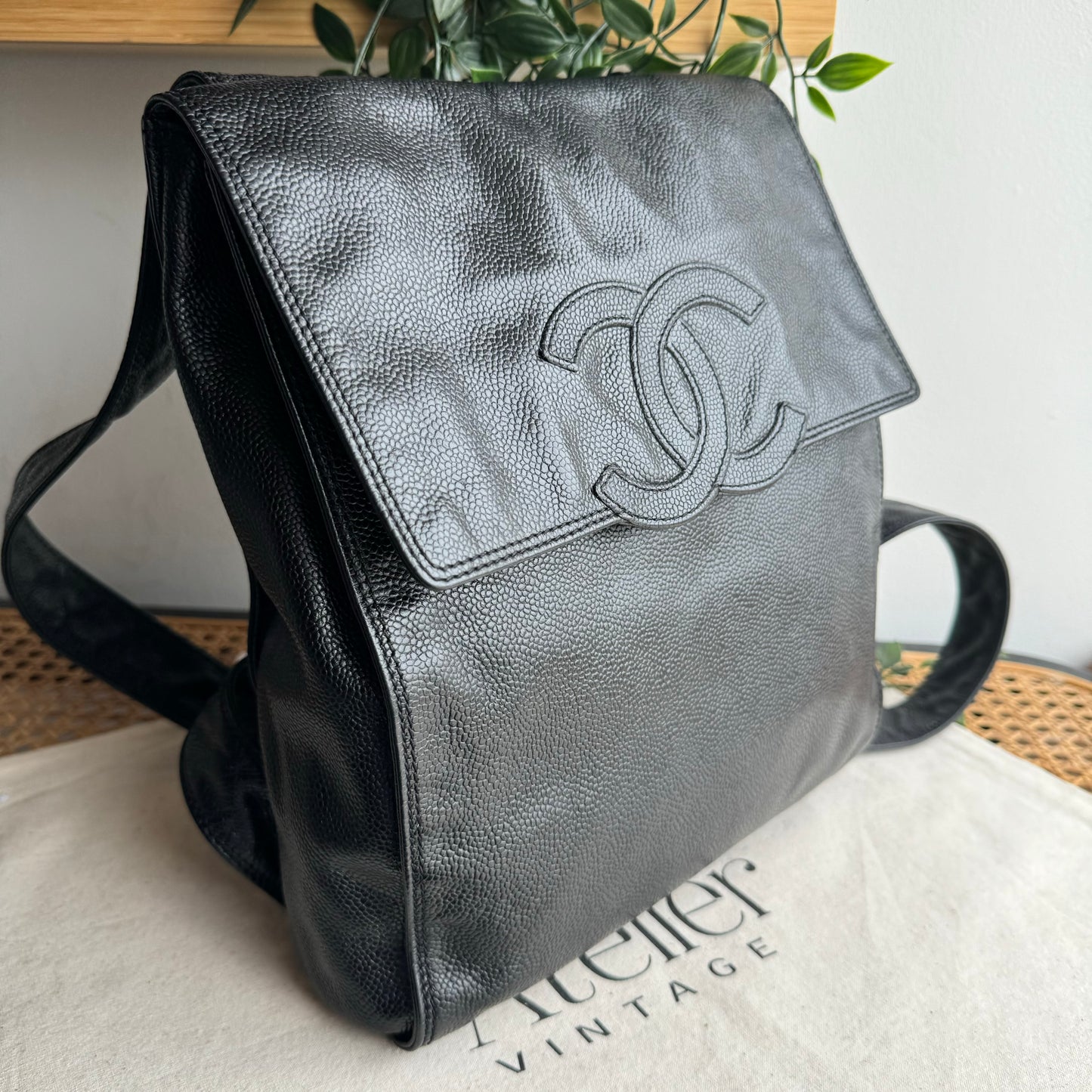 Chanel 2000 CC Quilted Caviar Back Pack