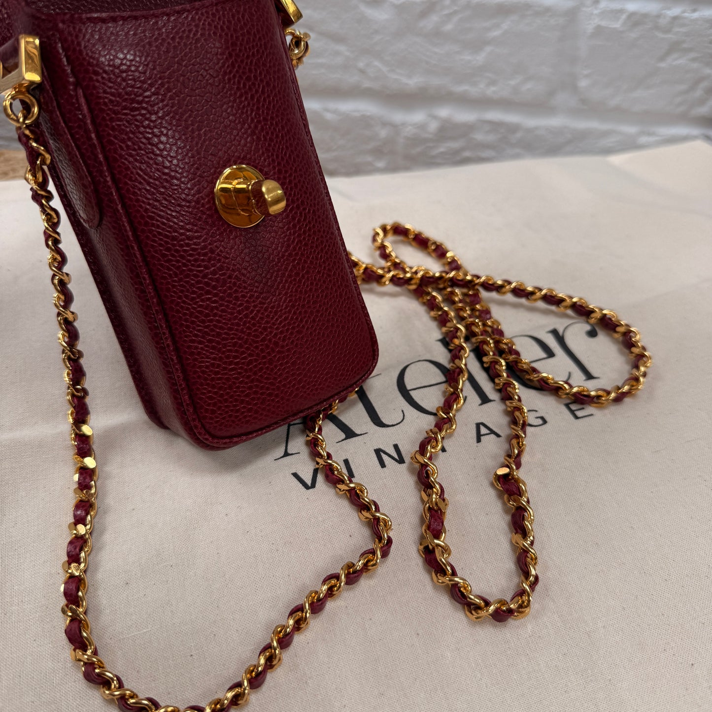 Chanel 1994 Caviar Pochette - Bordeaux Caviar Leather & 24k gold hardware