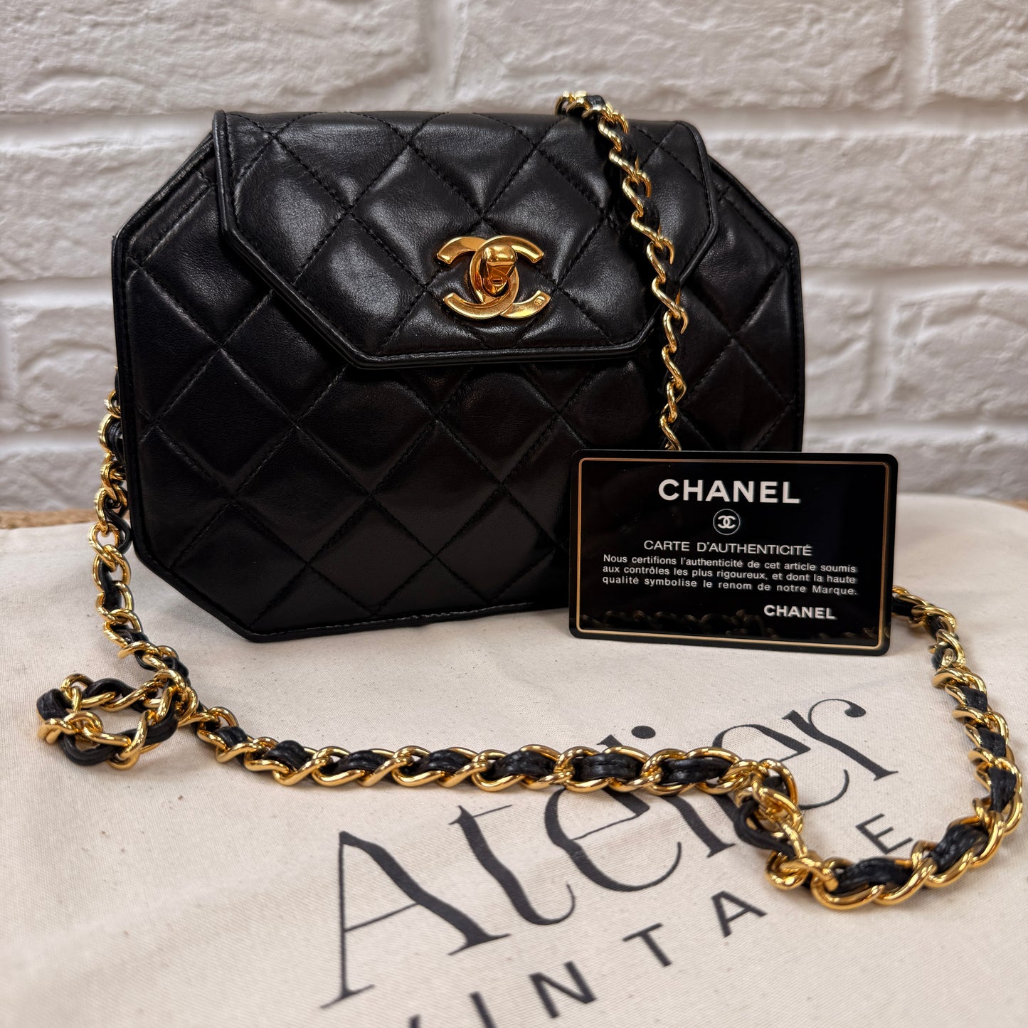 Chanel 1989 Rare Octagon Single Flap