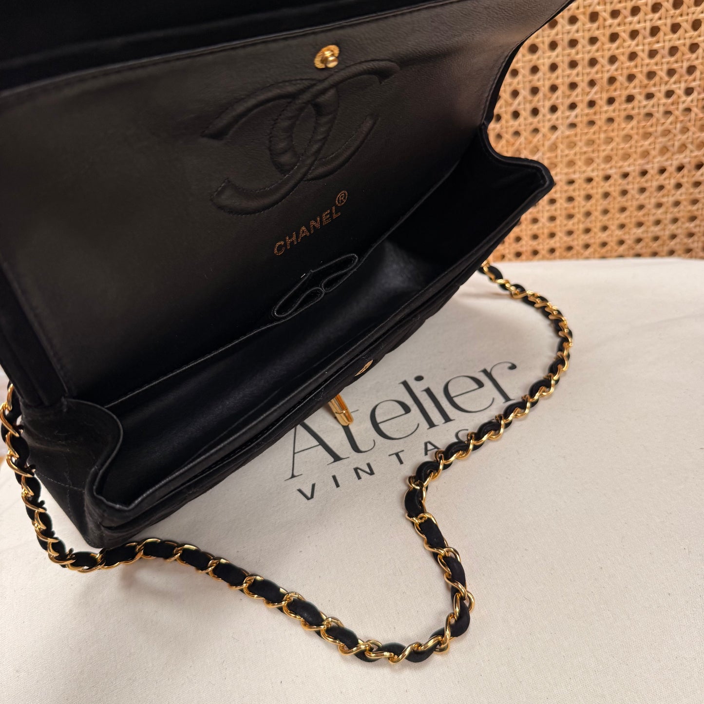 Chanel 2006 Ultra Rare Classic Double Flap Medium in Black Suede