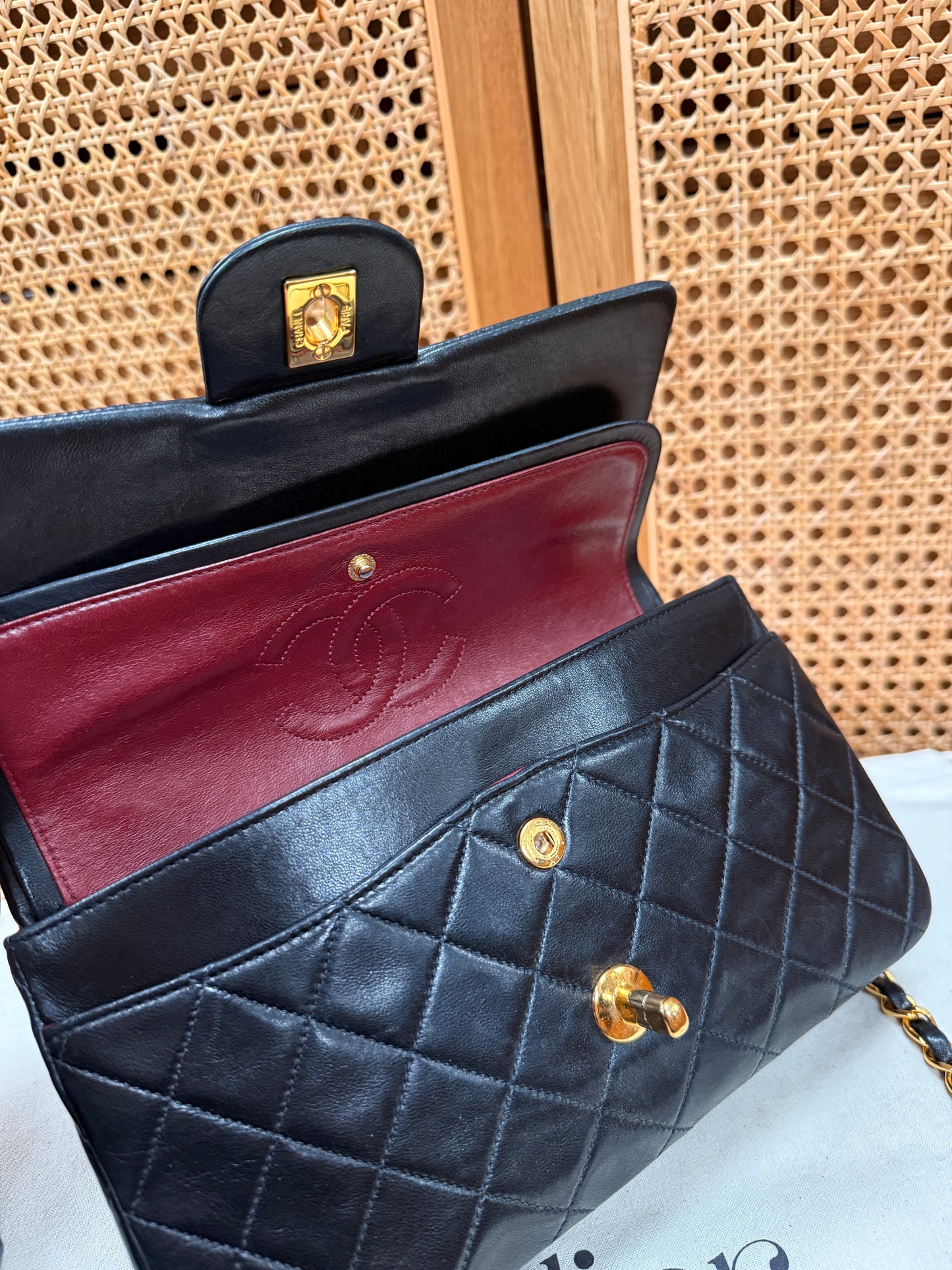 Chanel 1991 Black Classic Double Flap Small