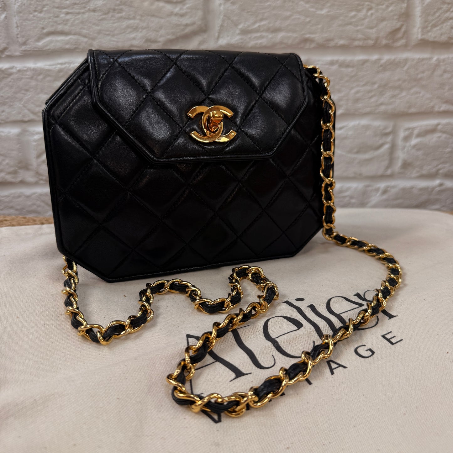Chanel 1989 Rare Octagon Single Flap