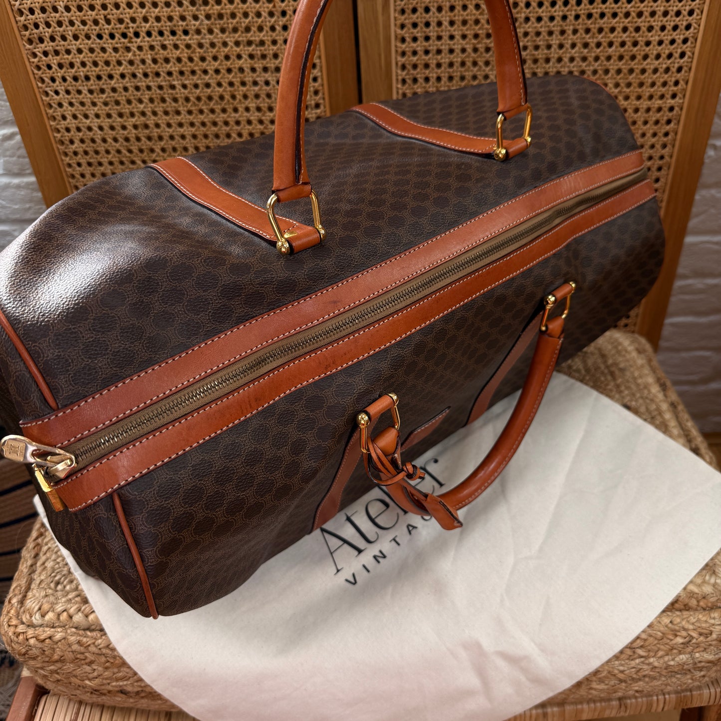 Celine 1990s Macadam Travel Bag