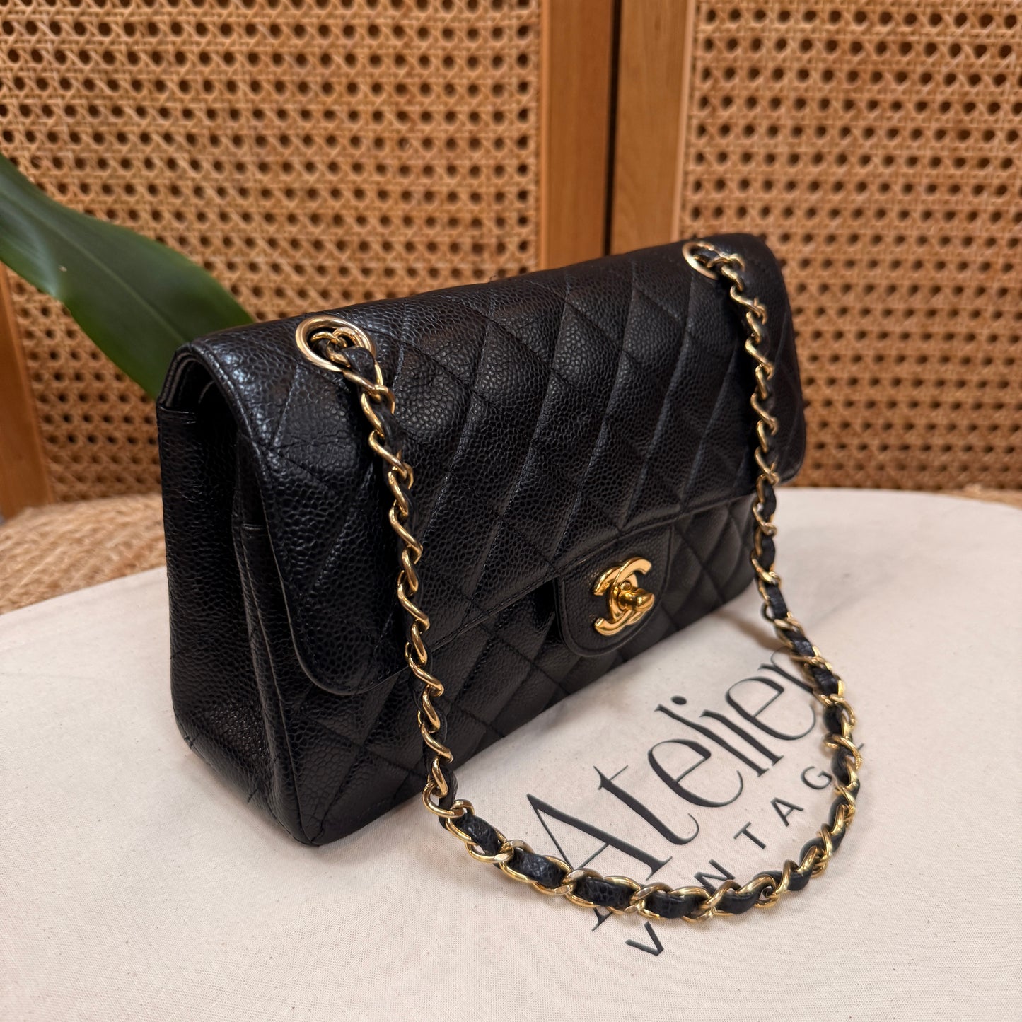 Chanel Rare 2006 Caviar Black Classic Double Flap Small