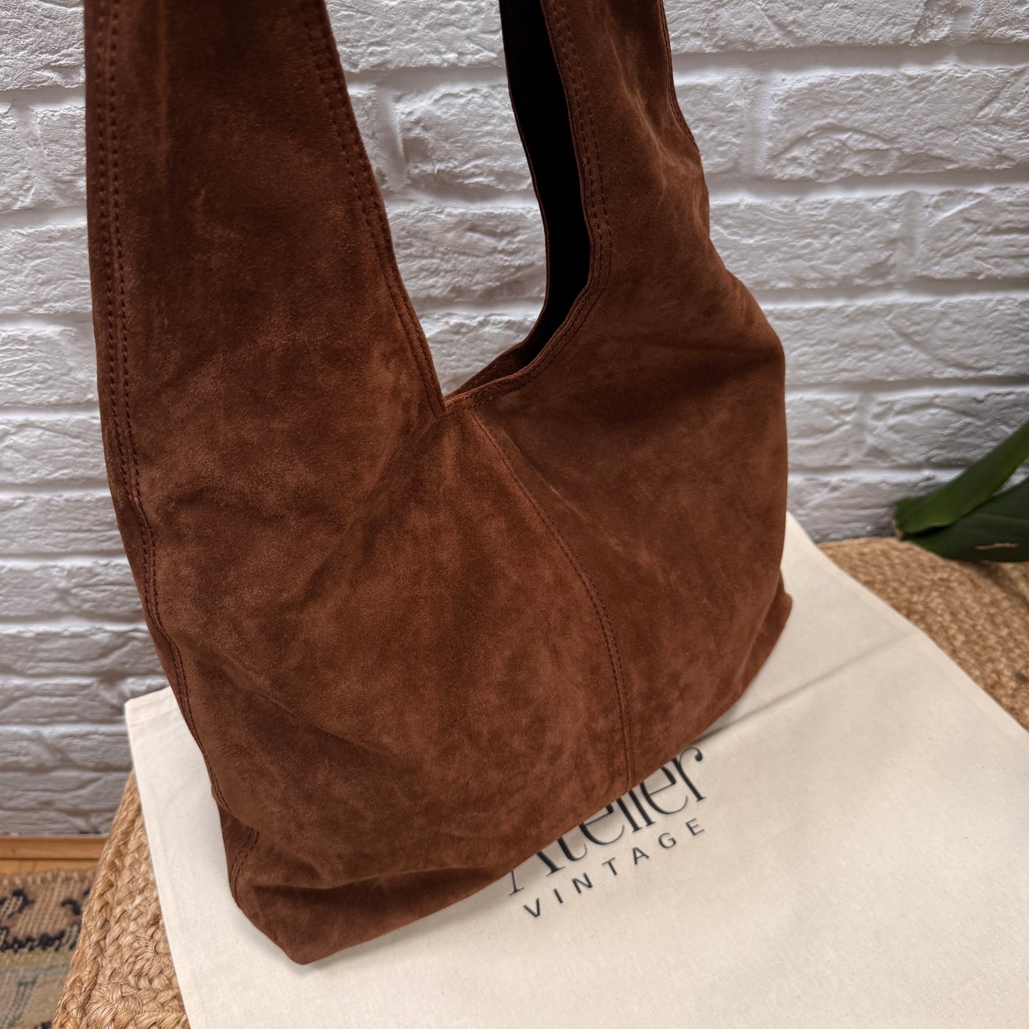 Bottega Veneta 1990s Tan Suede Hobo Tote